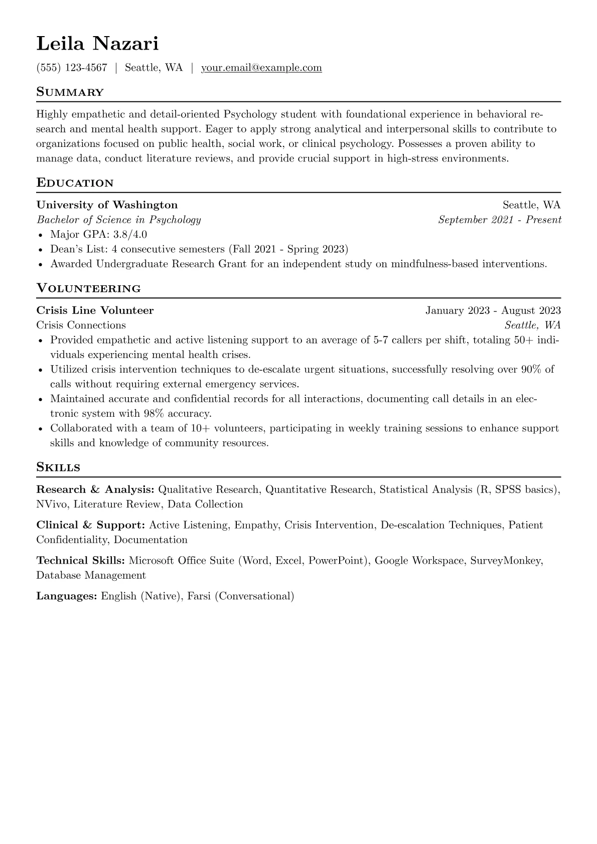 Research & Analysis version - Page 1