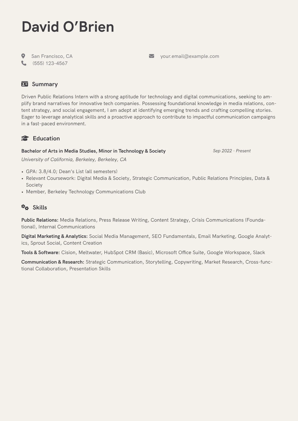 Tech PR Intern version - Page 1