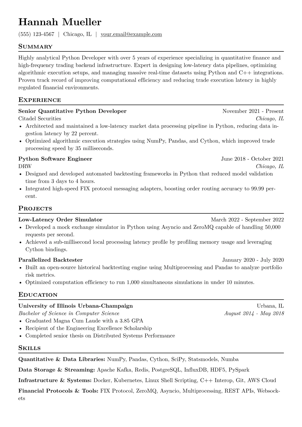 Quantitative Finance version - Page 1
