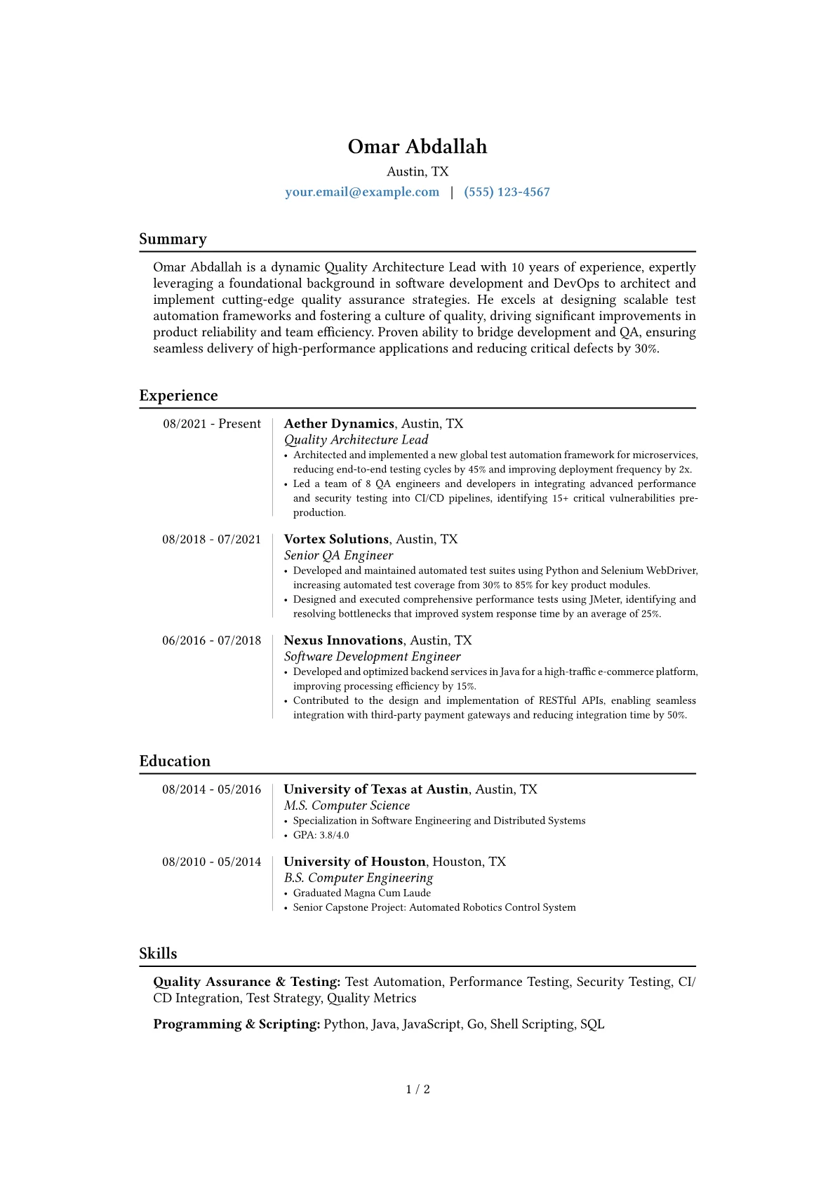 Career changer version - Page 1