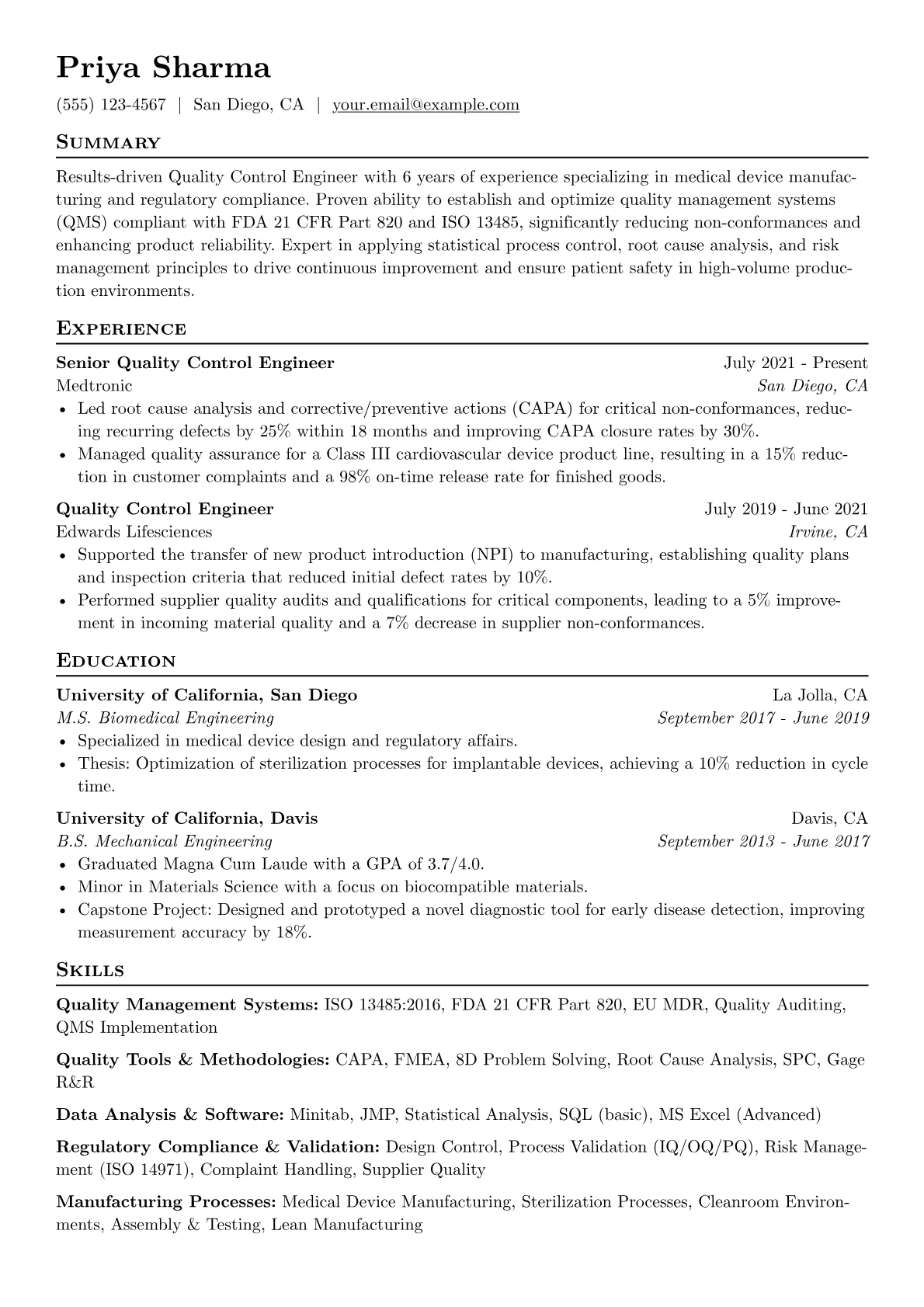 Medical Device Quality version - Page 1