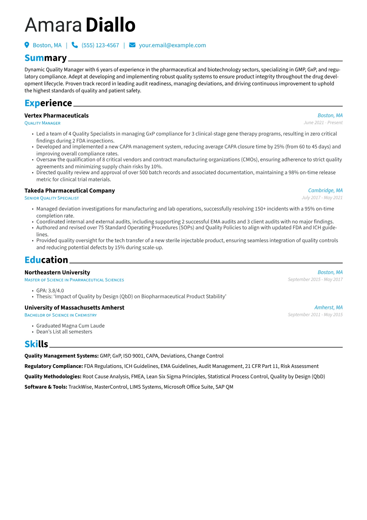 Quality Manager version - Page 1