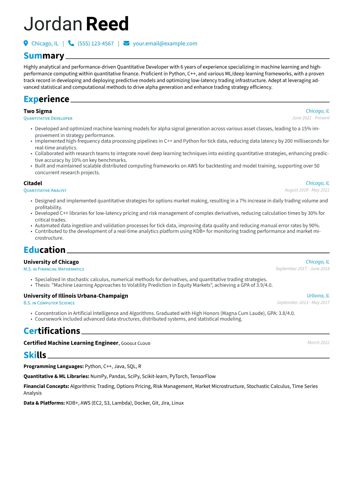 Quantitative Developer version - Page 1