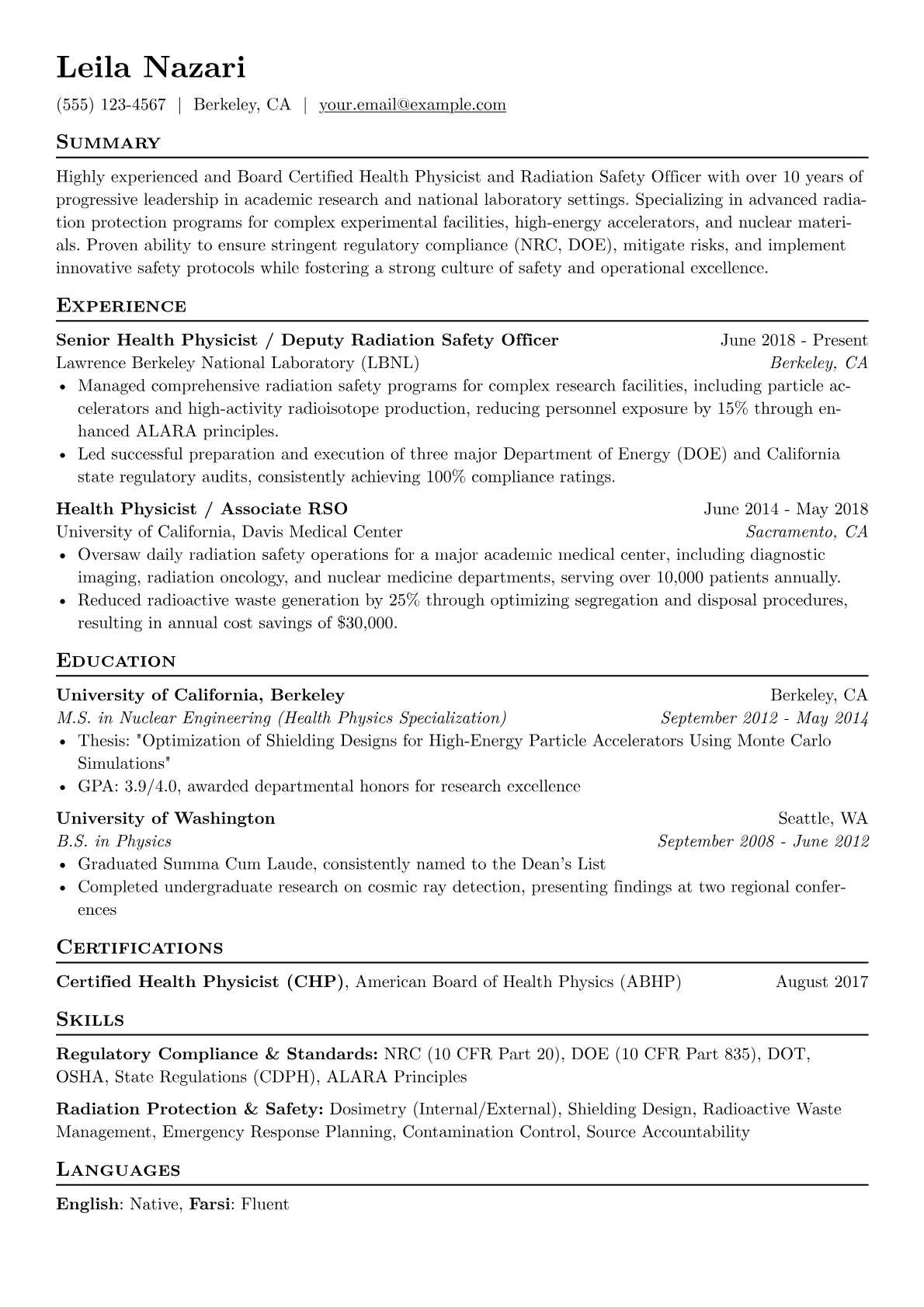 Radiation Safety version - Page 1