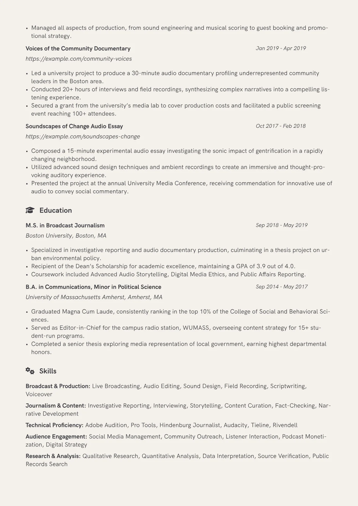 Radio Personality resume example, Public Radio Host, page 2
