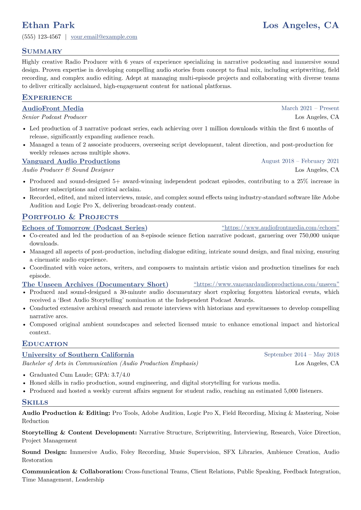 Narrative Podcast Producer version - Page 1