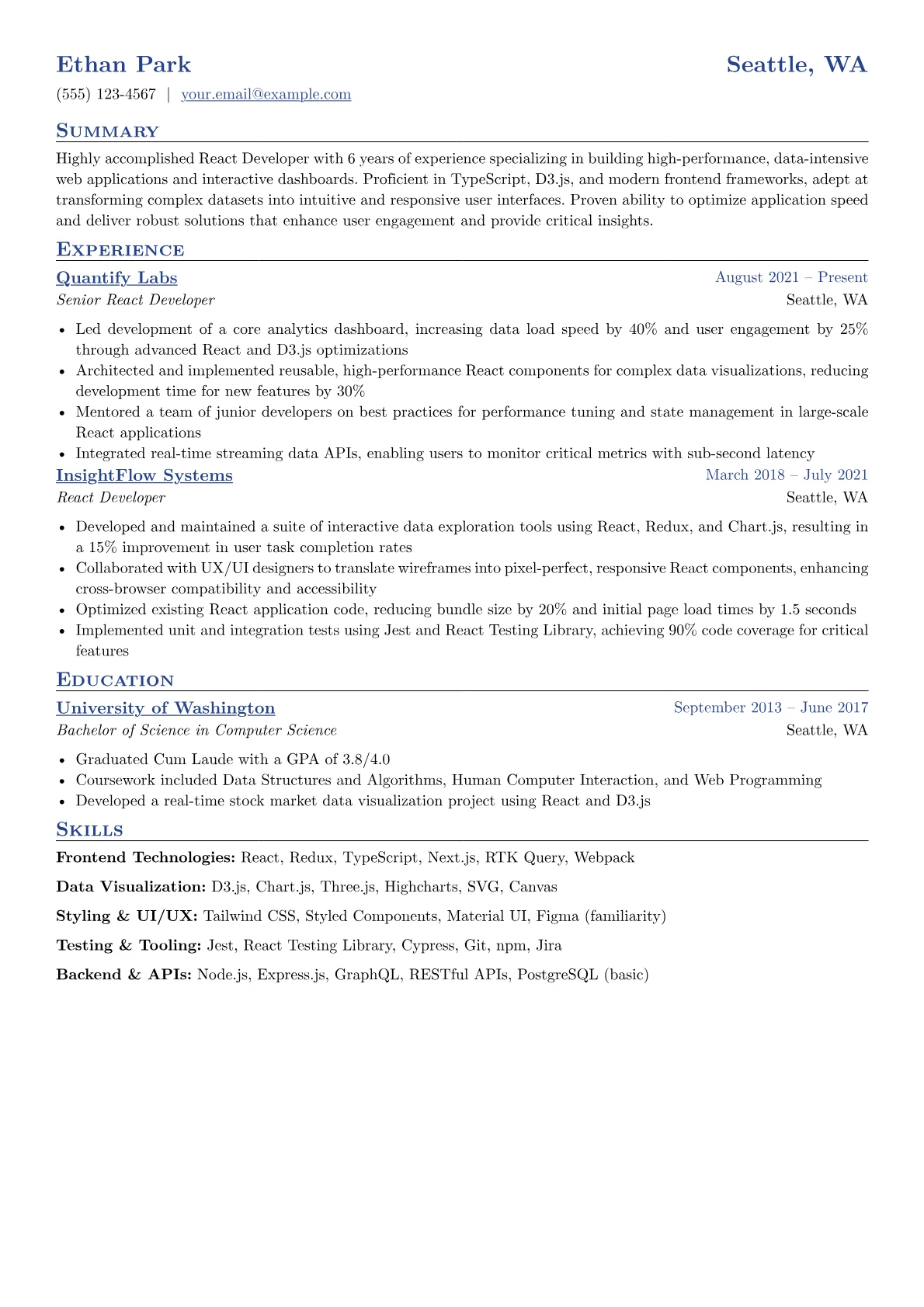 React Developer - Data version - Page 1