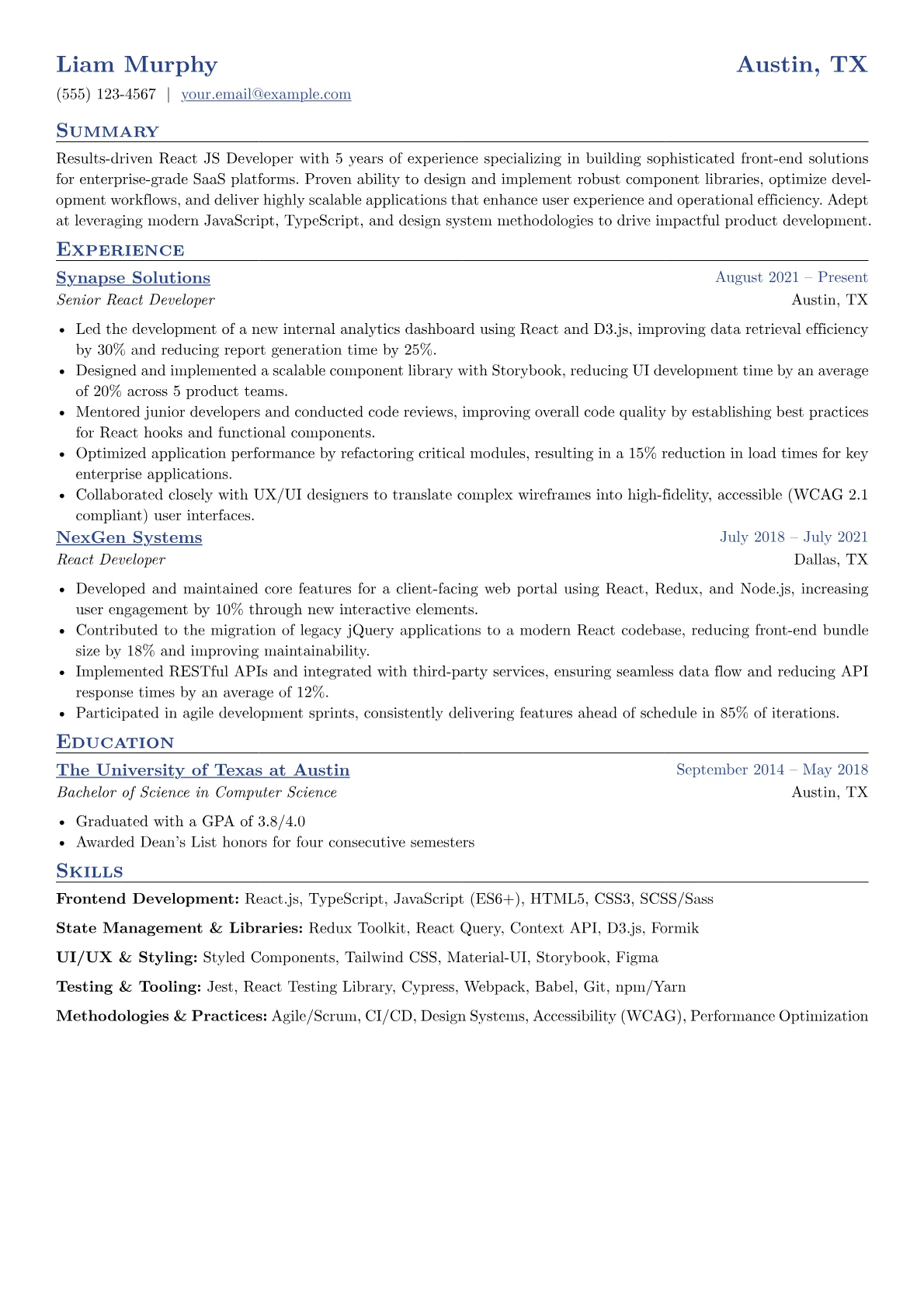 Enterprise SaaS Focus version - Page 1