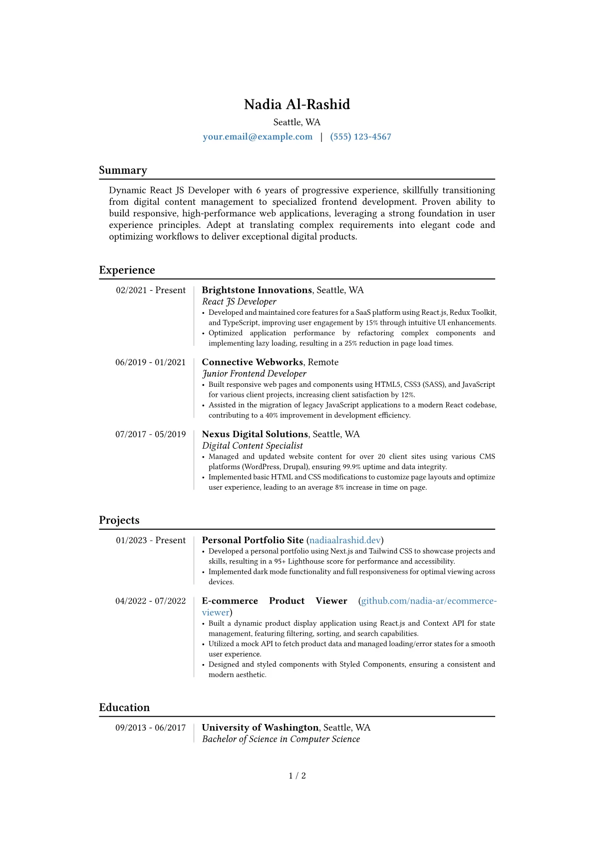 Career changer version - Page 1