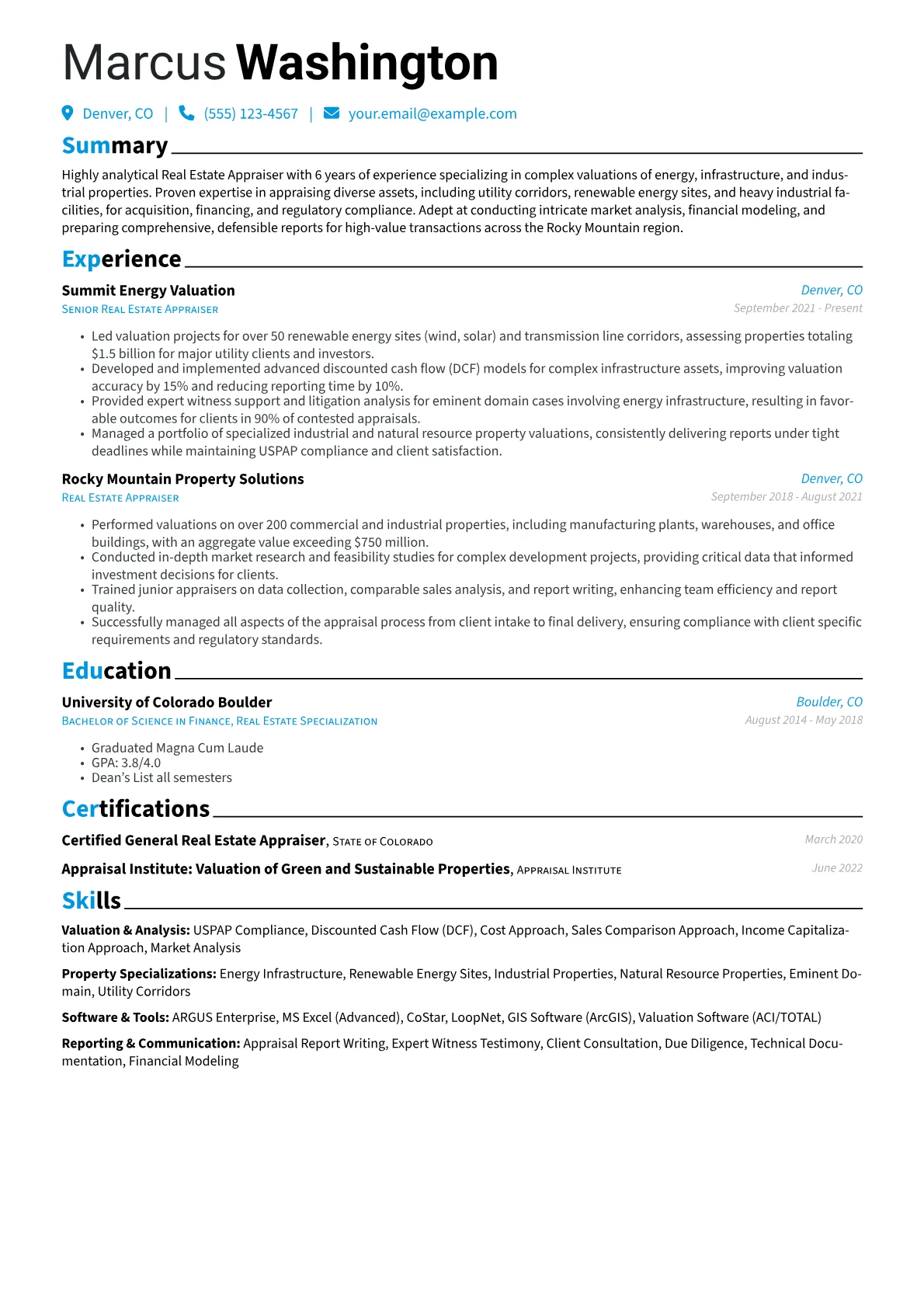 Real Estate Appraiser version - Page 1