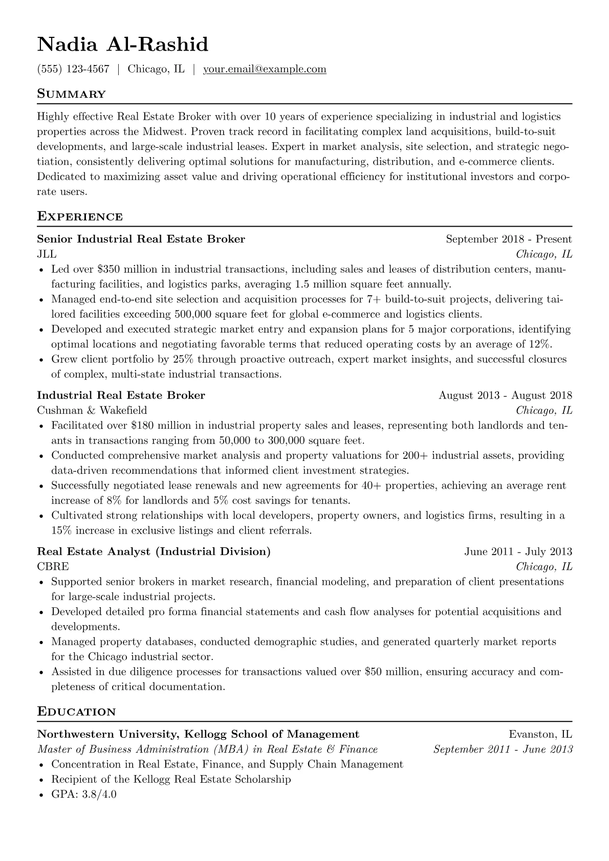 Real Estate Broker version - Page 1