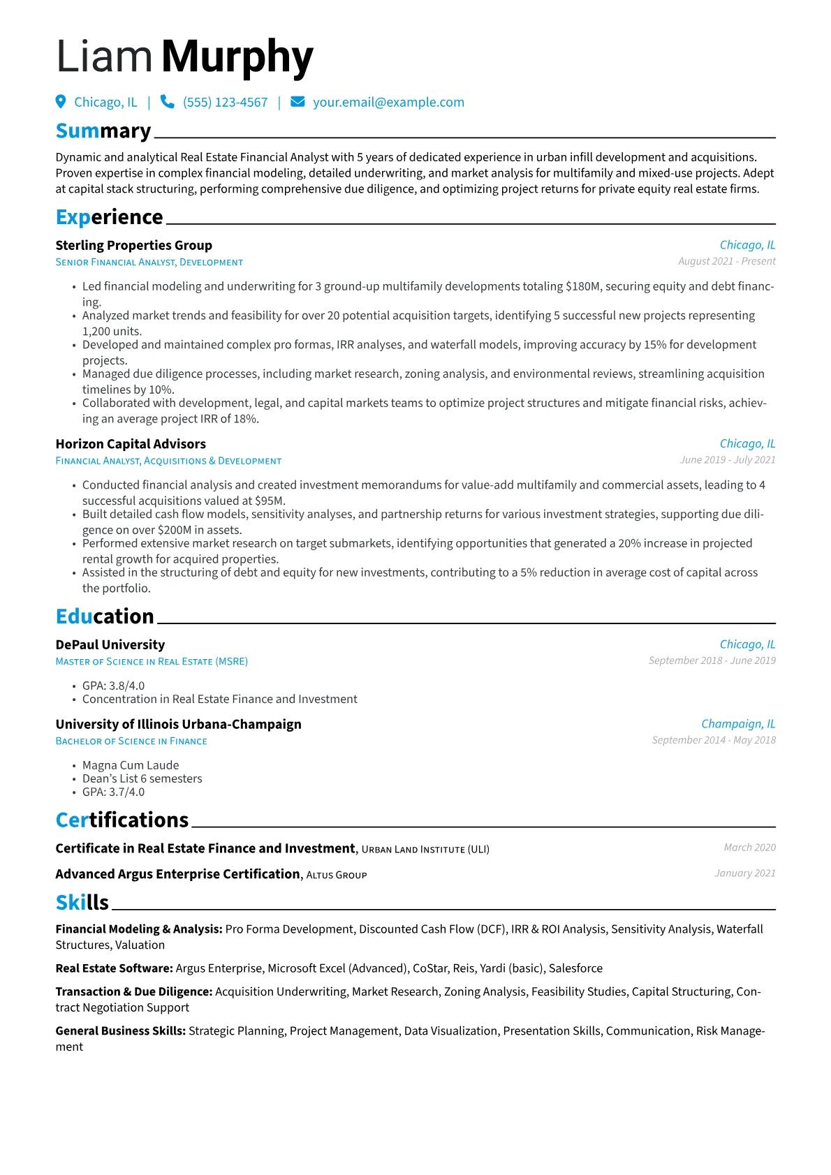 Real Estate Financial version - Page 1