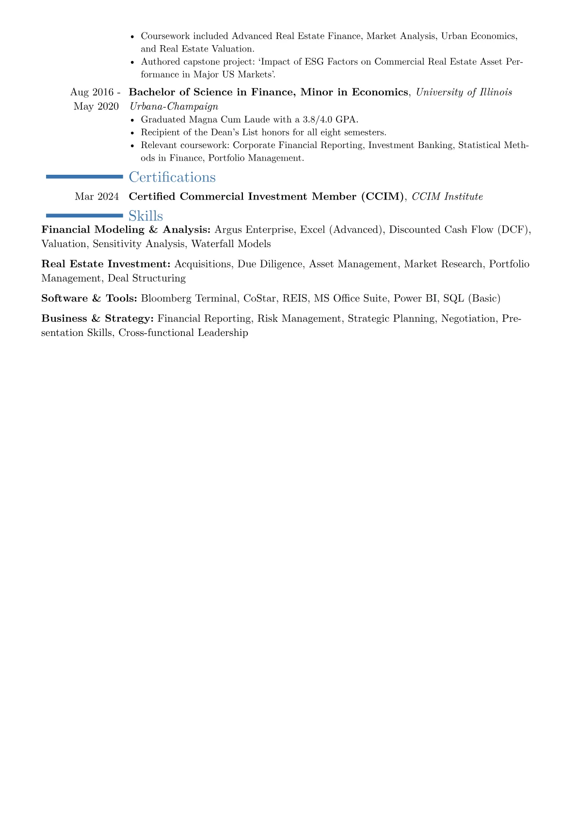 Real Estate Investor resume example, Career changer, page 2
