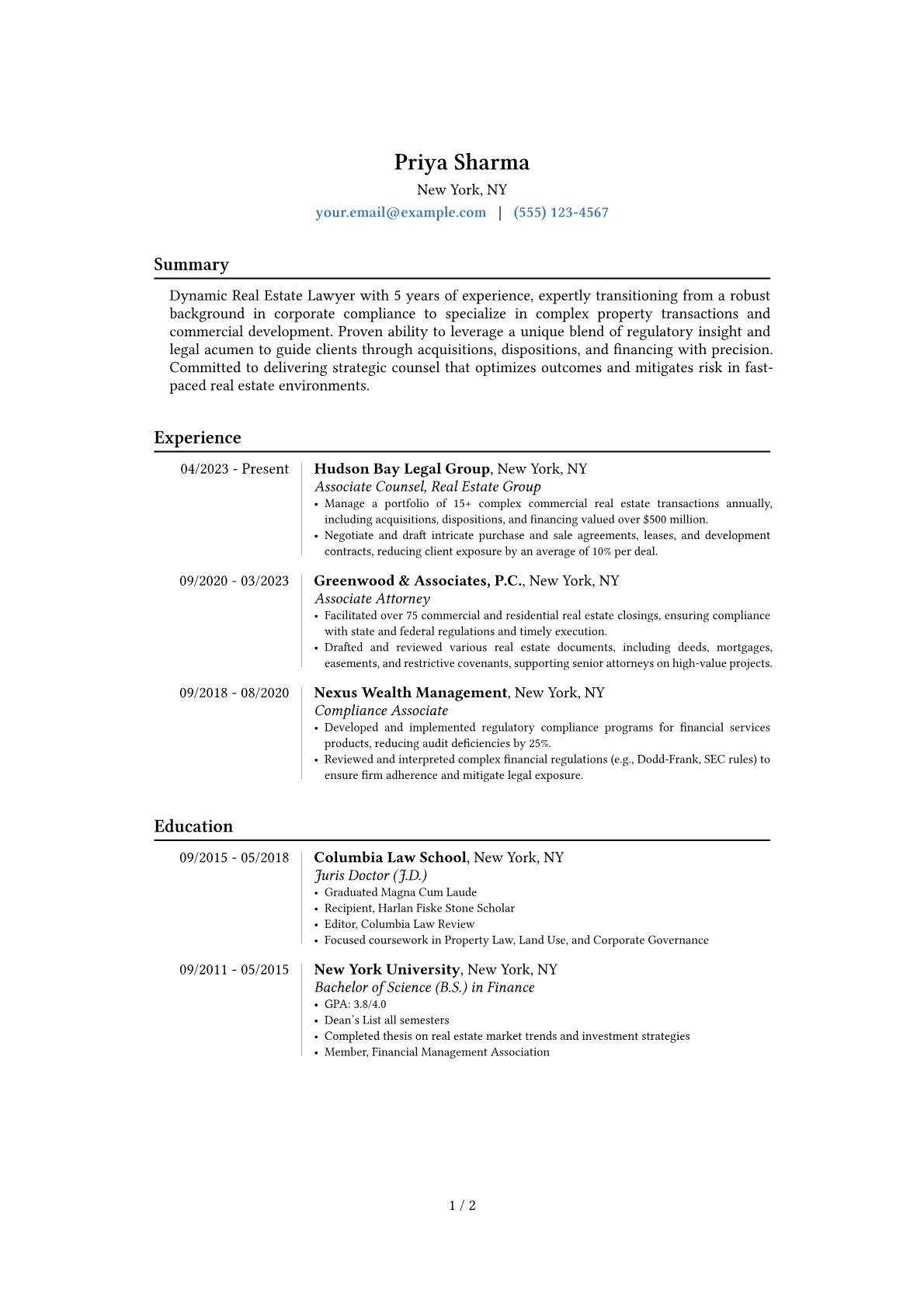 Career changer version - Page 1