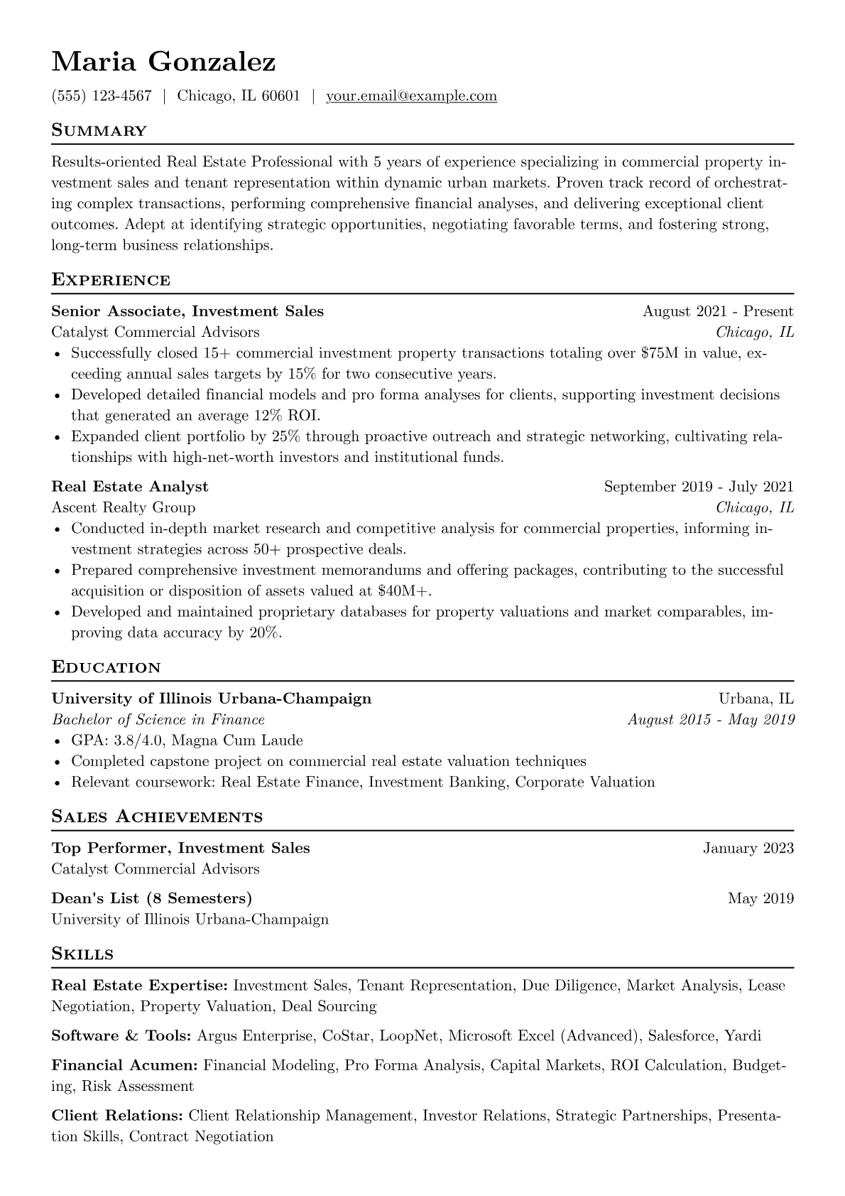 Commercial Real Estate version - Page 1