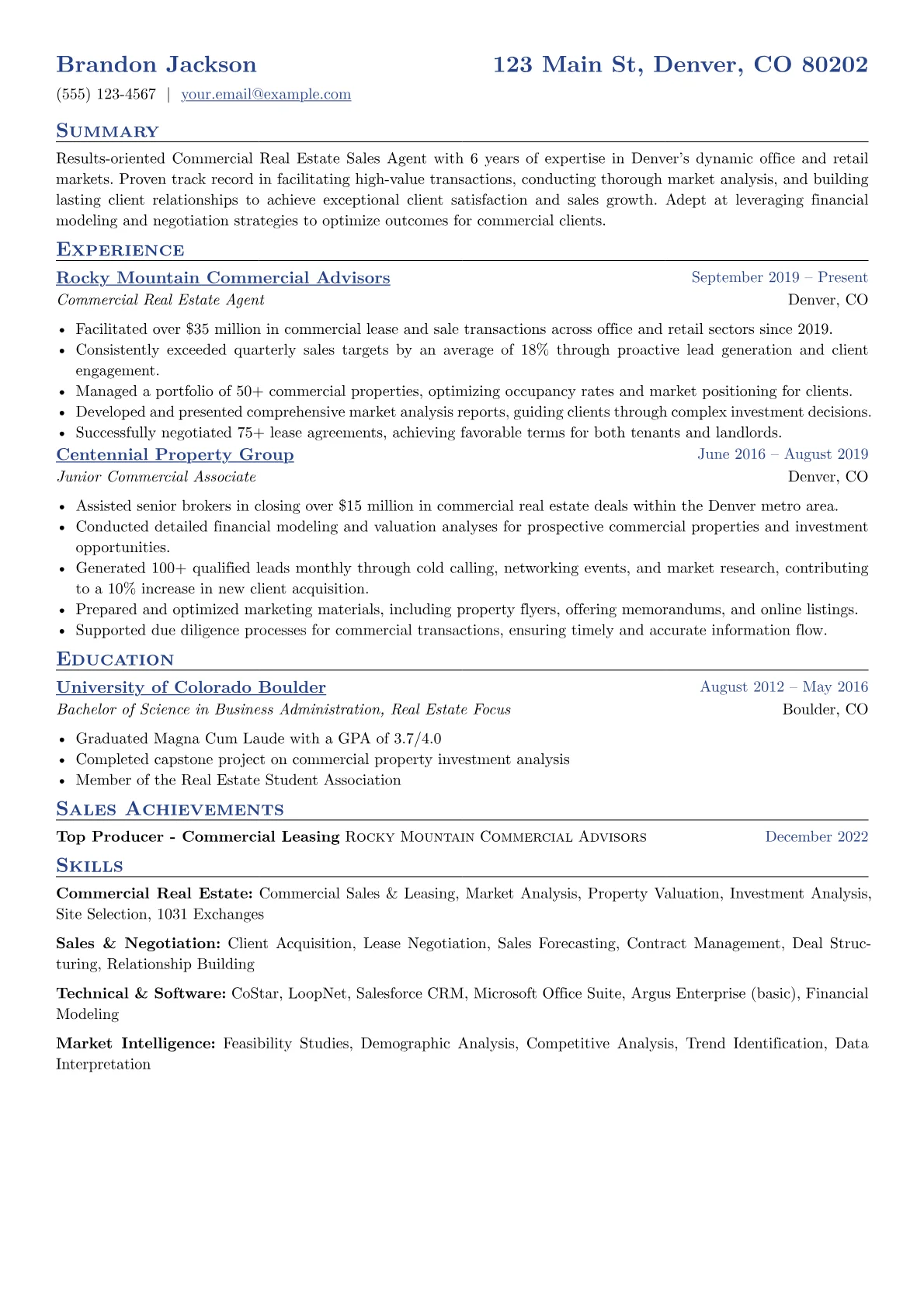 Commercial Real Estate version - Page 1