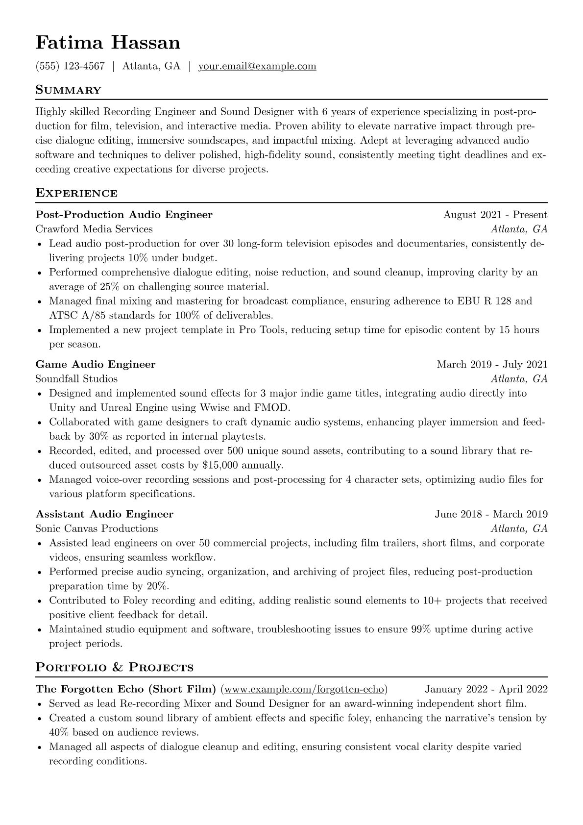Post-Production Specialist version - Page 1