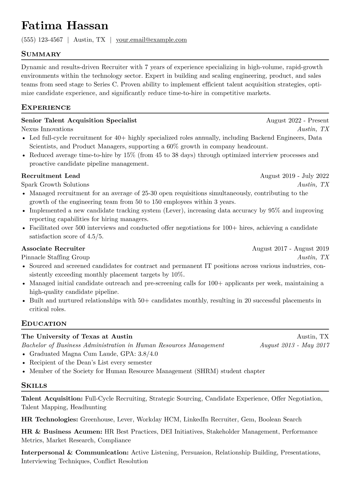 High-Volume Tech Recruiter version - Page 1