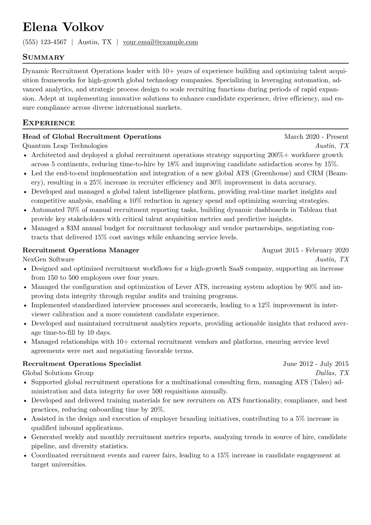 Recruitment Operations version - Page 1