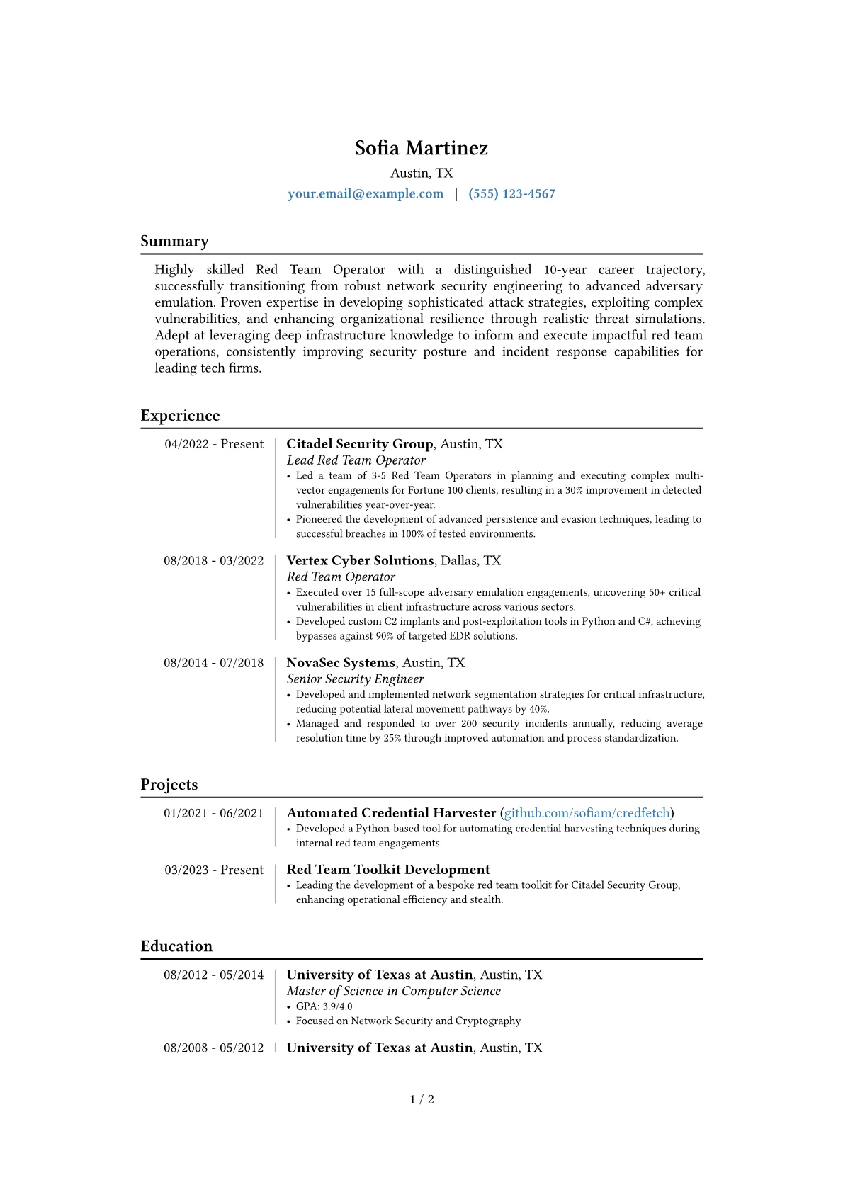 Career changer version - Page 1