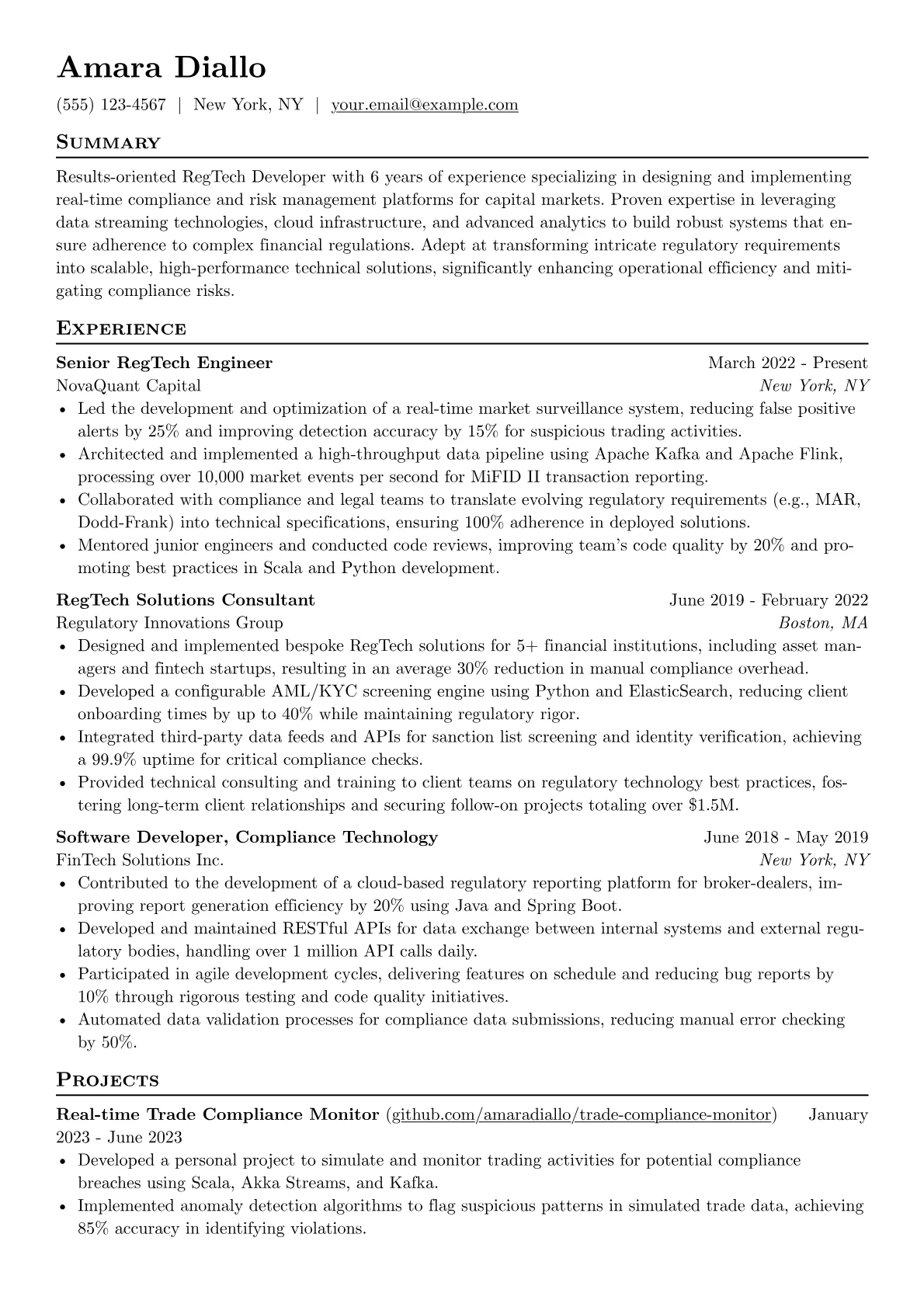 RegTech Developer version - Page 1