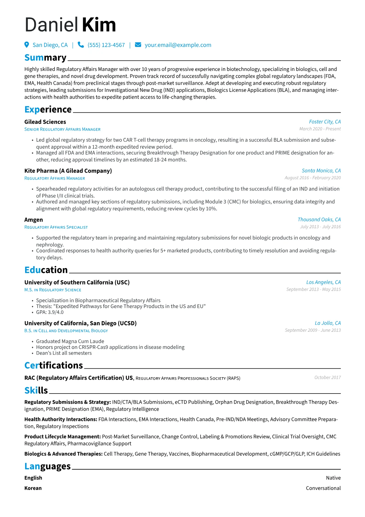 Regulatory Submissions version - Page 1