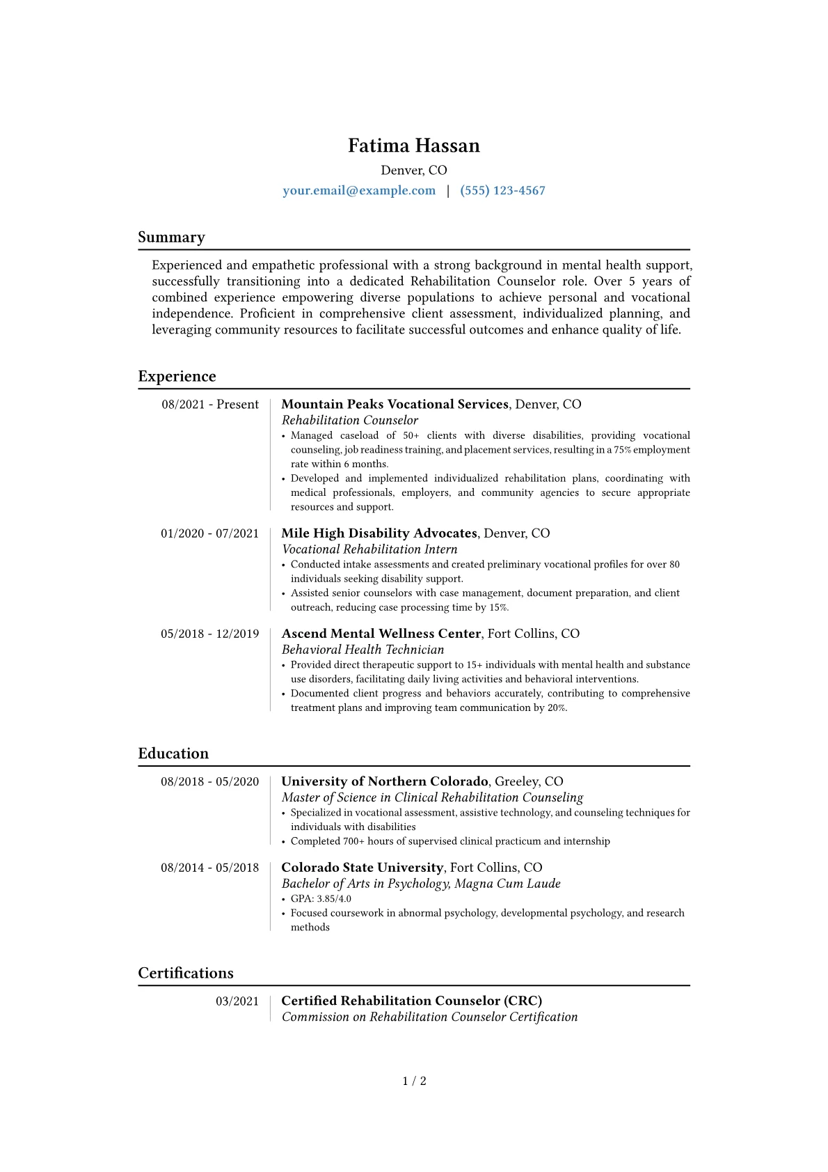 Career changer version - Page 1