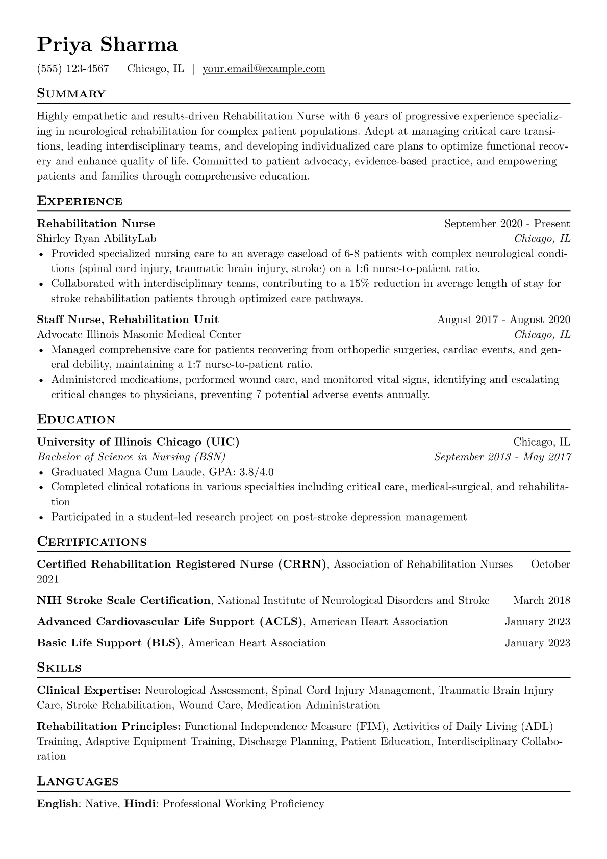 Clinical Expertise version - Page 1