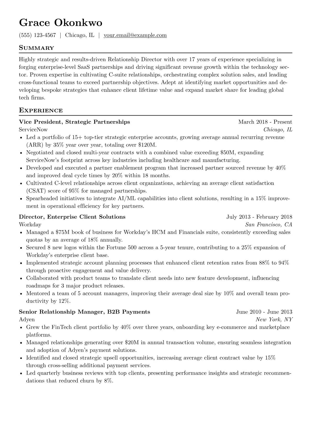 Relationship Director version - Page 1