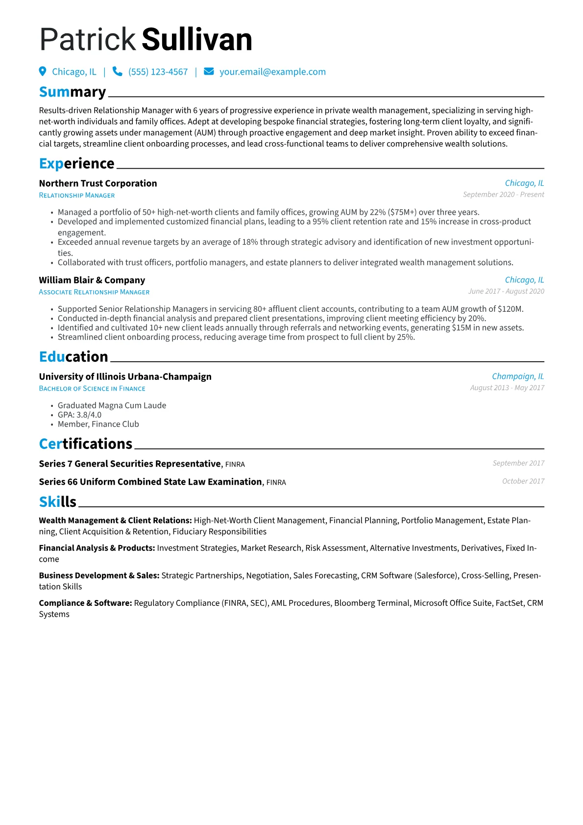 Relationship Manager version - Page 1