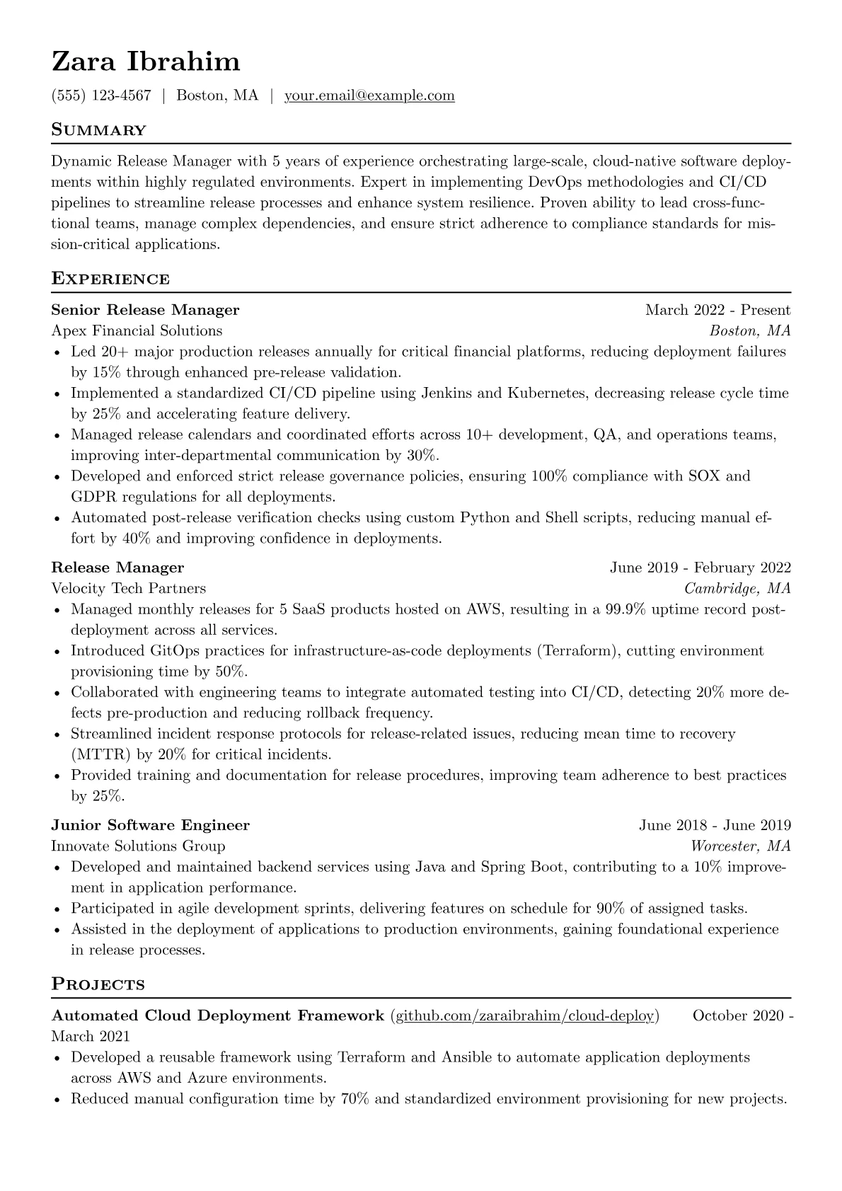 Release Manager version - Page 1