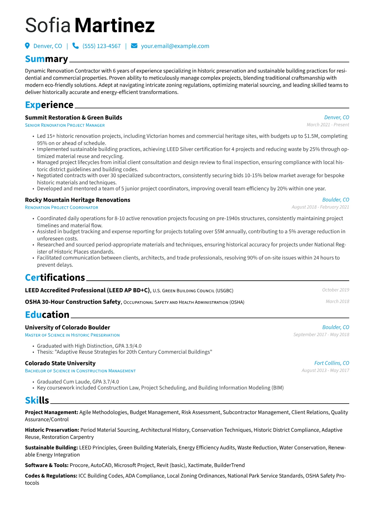 Renovation Contractor version - Page 1