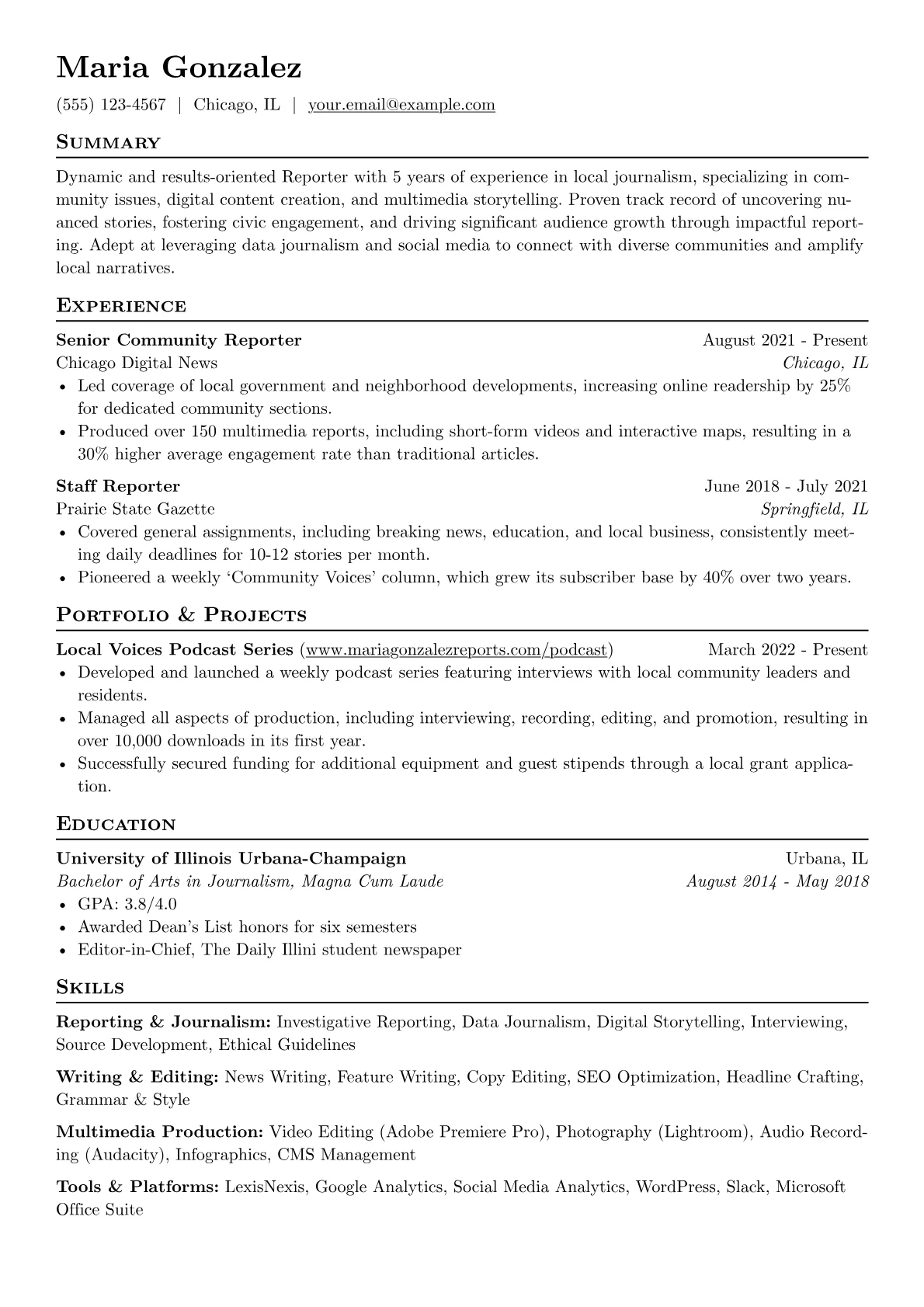 Reporter version - Page 1