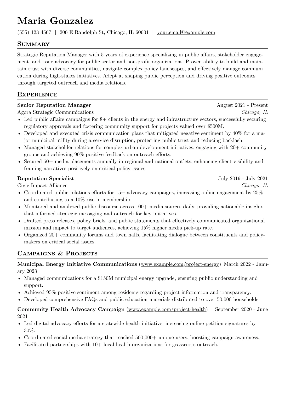 Public Affairs Focus version - Page 1