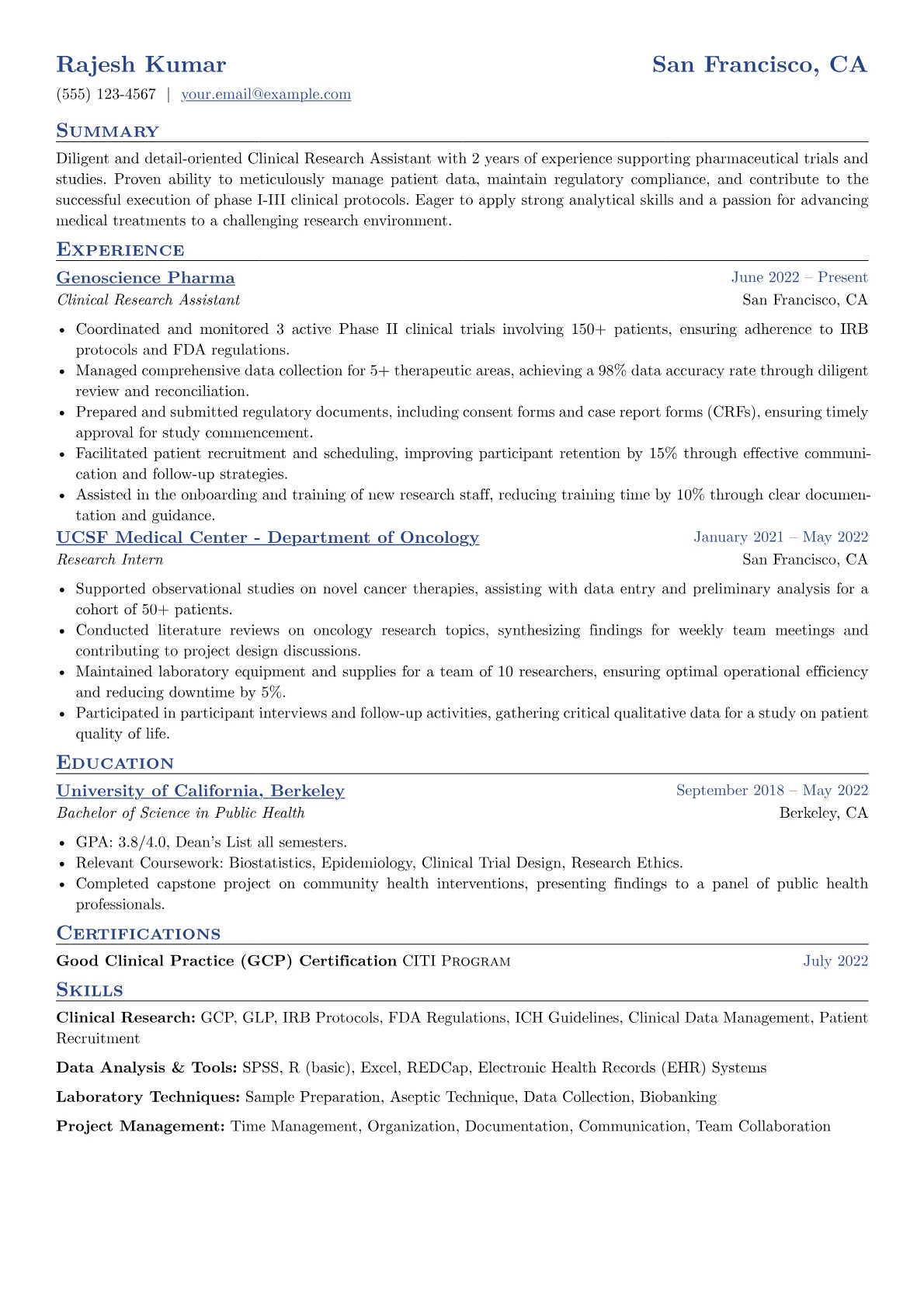 Clinical Research version - Page 1