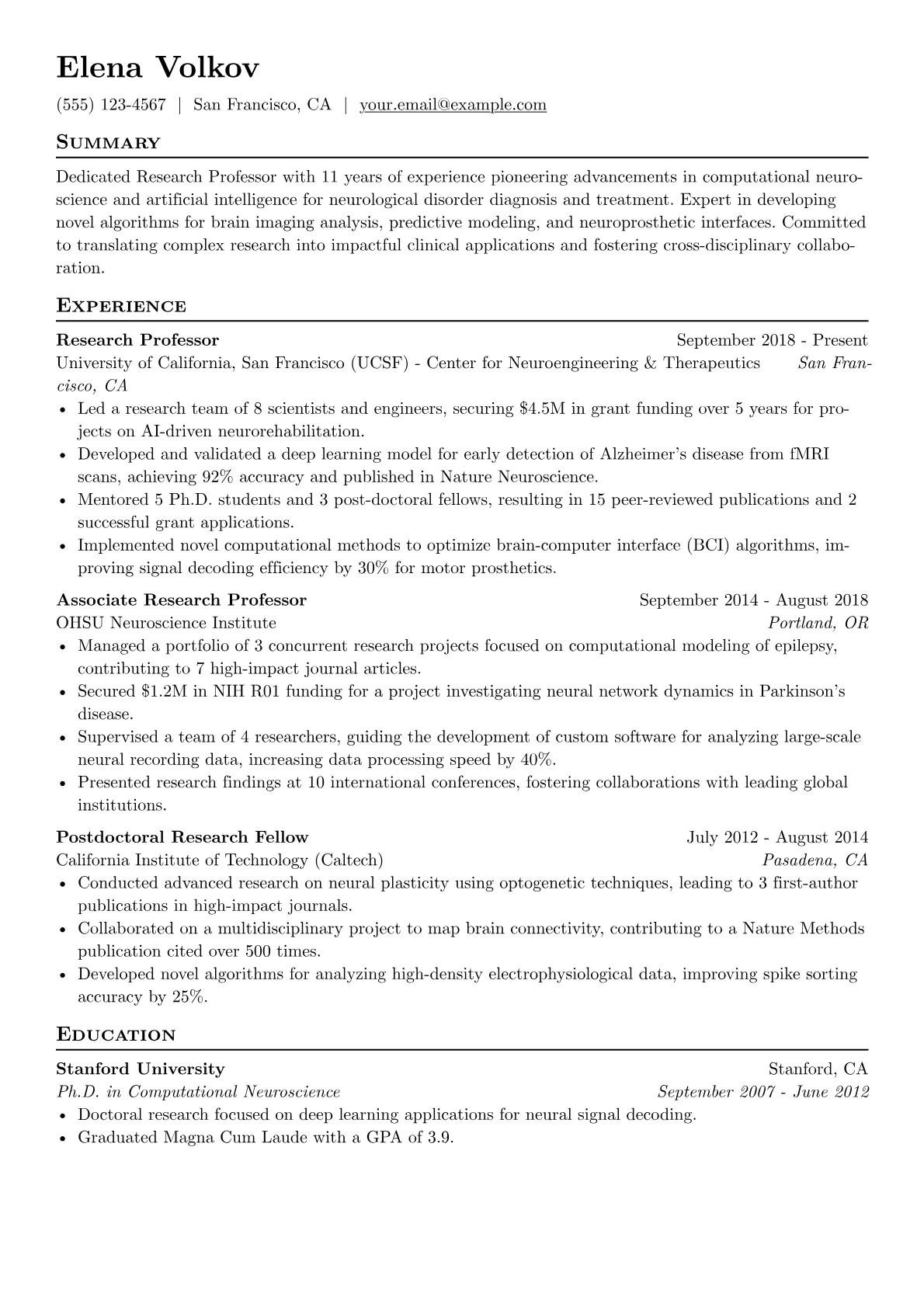 Research Professor version - Page 1