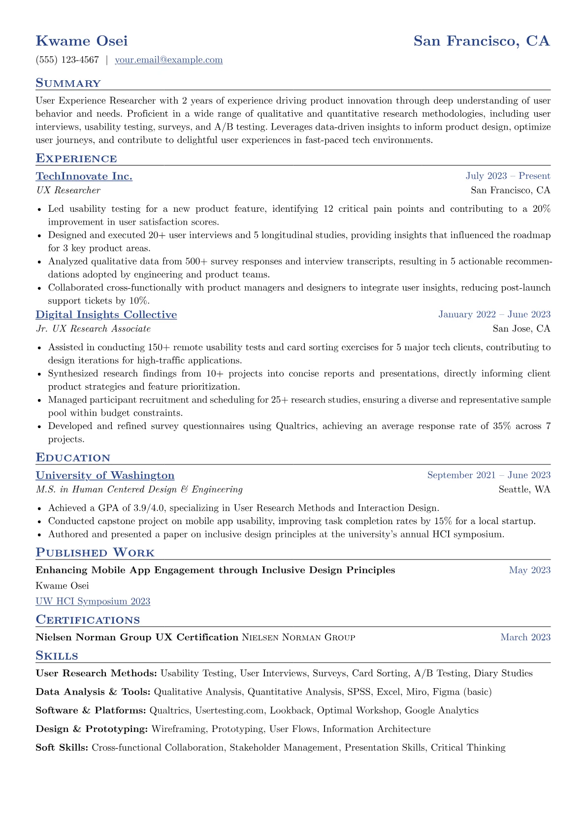 UX Researcher version - Page 1