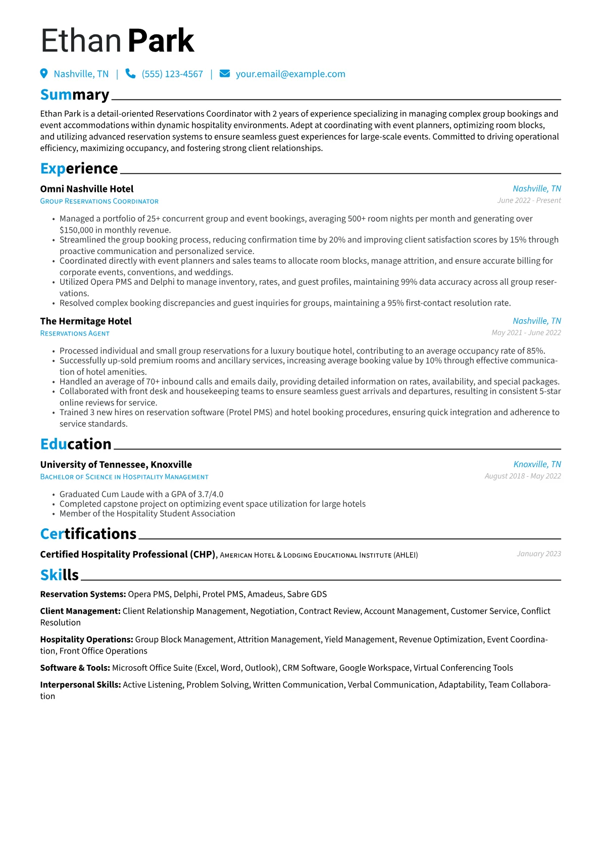 Event Reservations version - Page 1