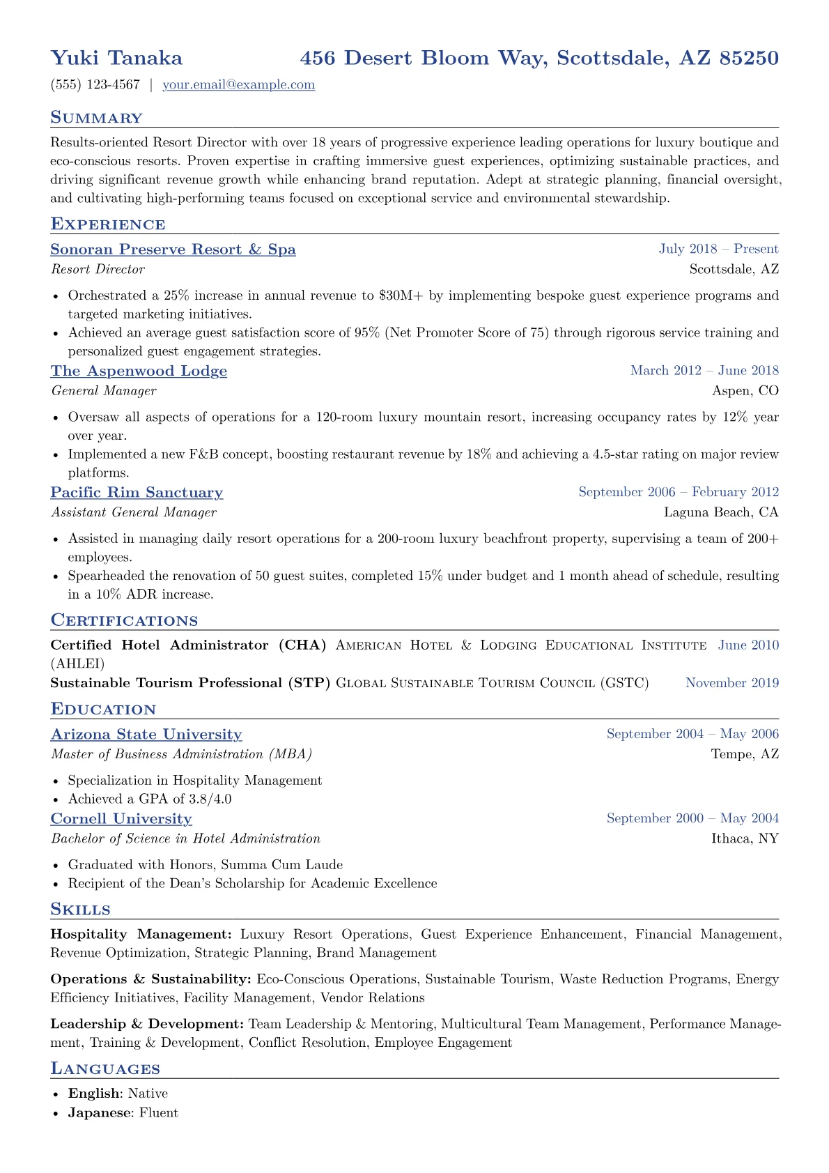 Hospitality Management version - Page 1