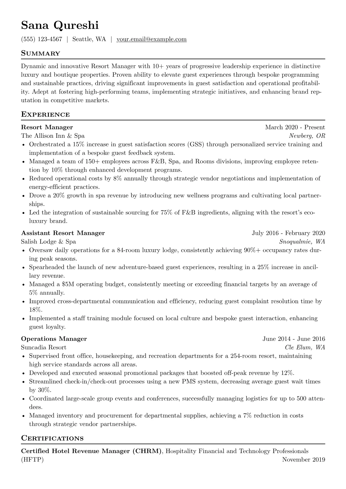 Resort Manager version - Page 1