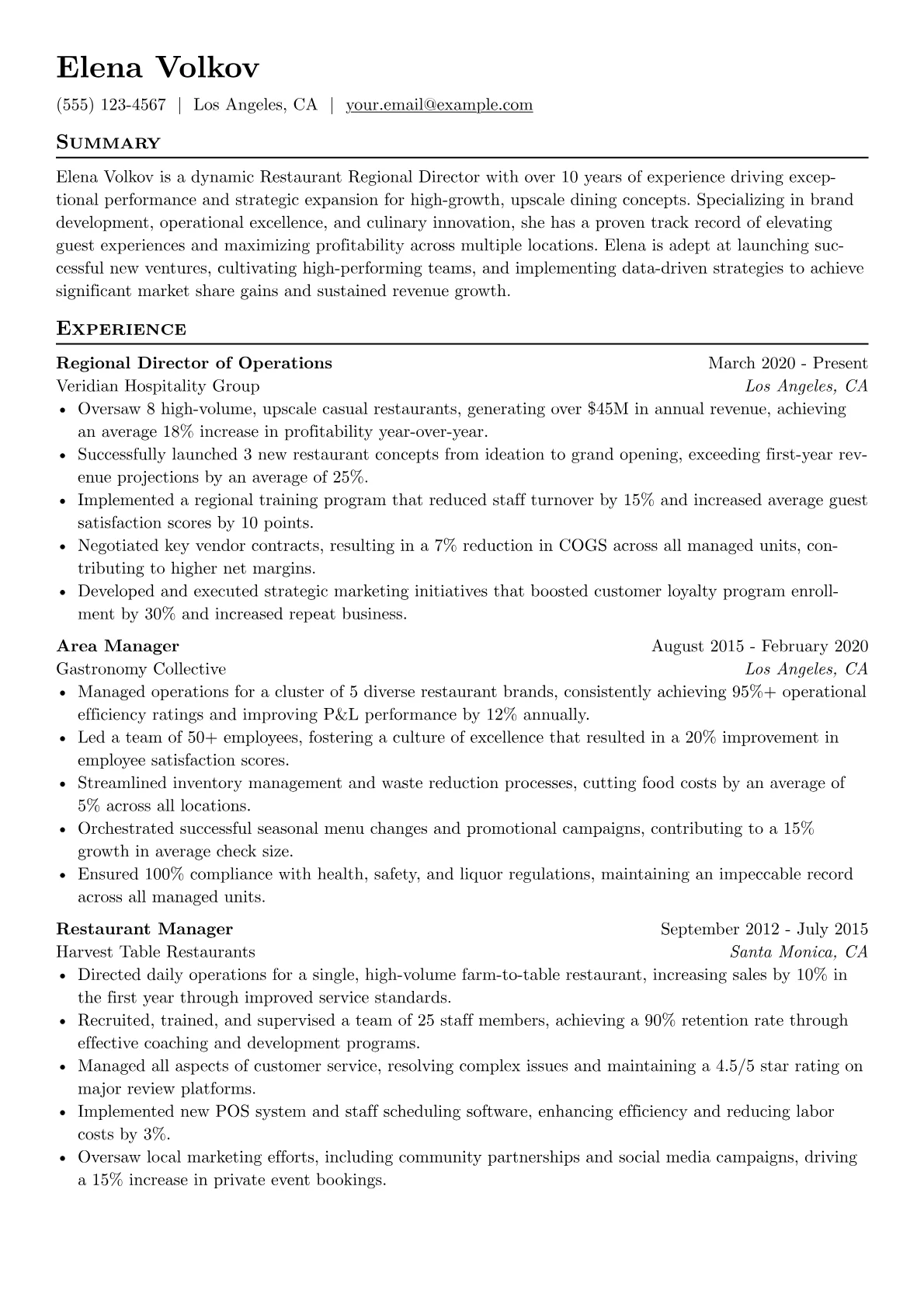 Restaurant Area version - Page 1