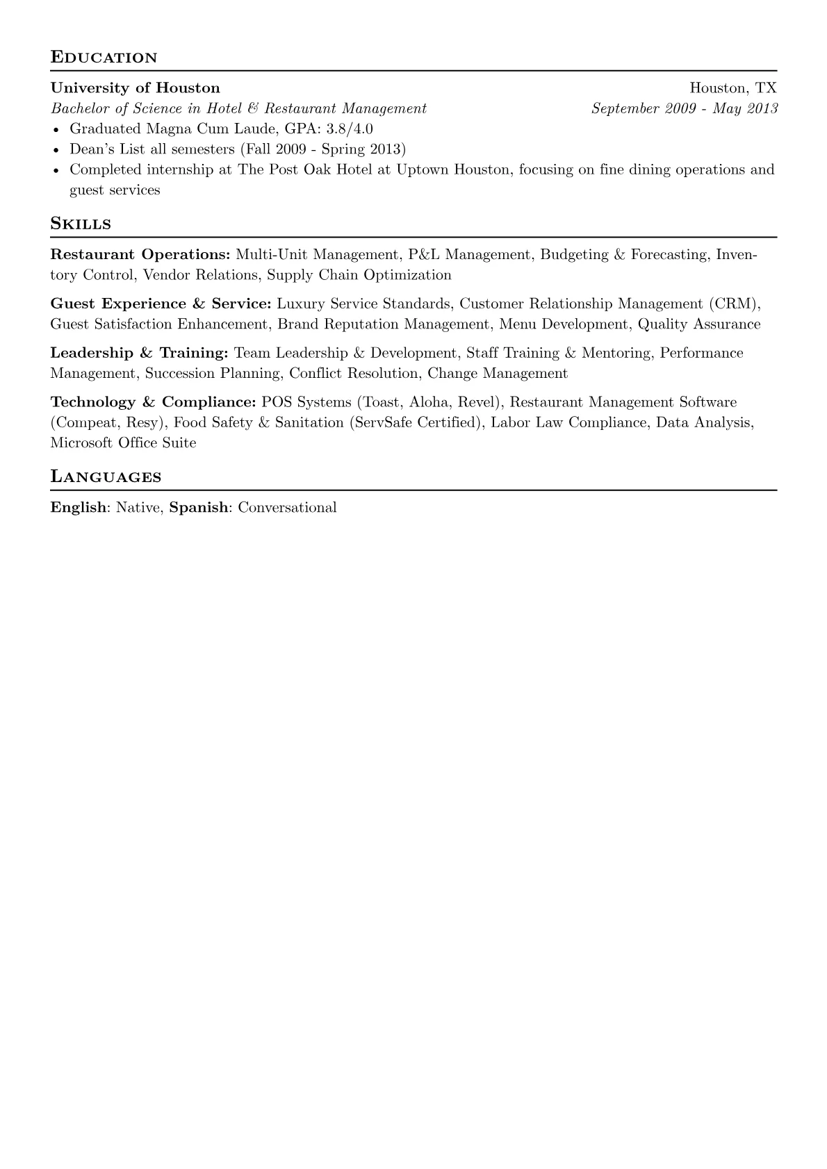 Restaurant Operations version - Page 2