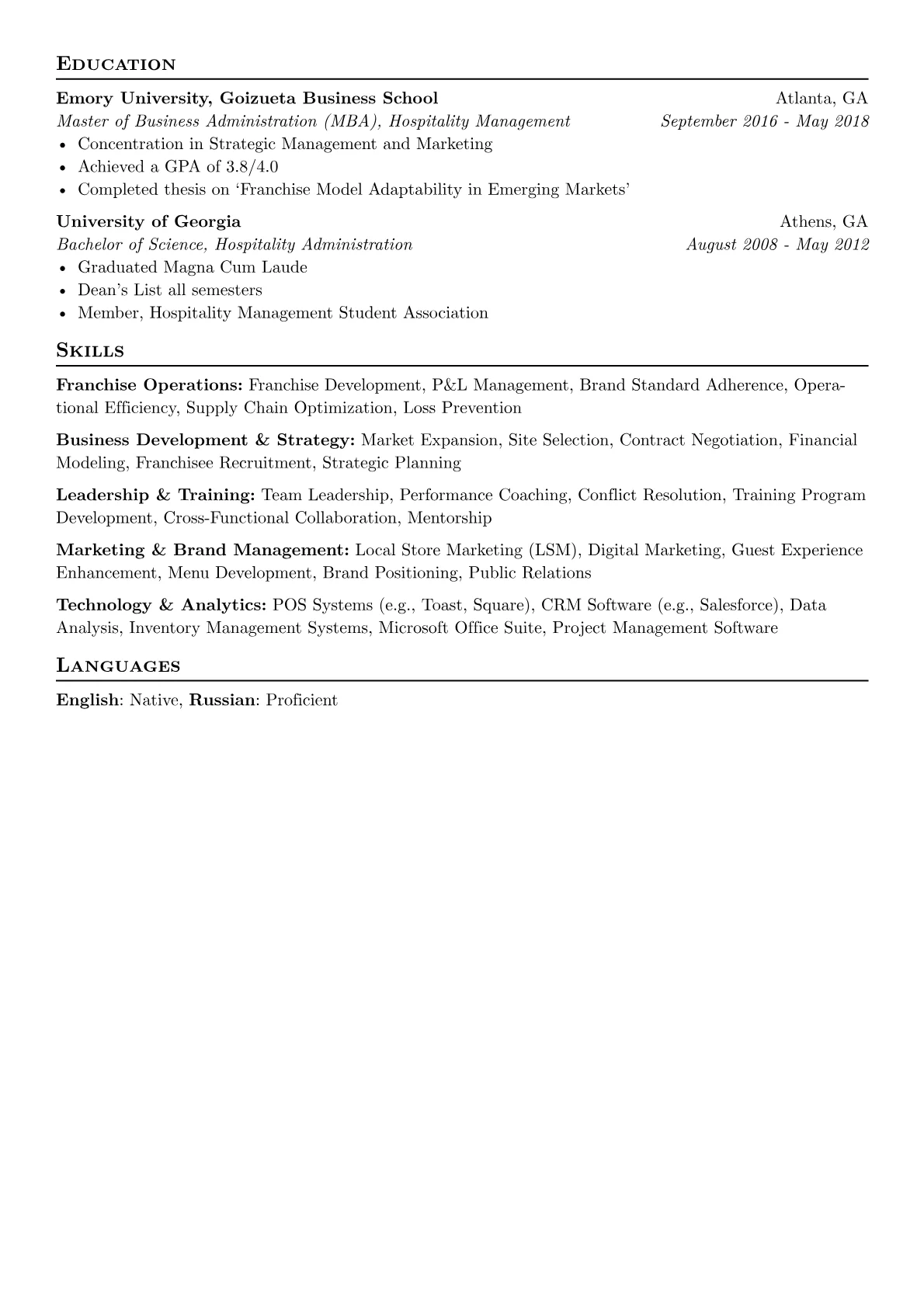 Restaurant Franchise version - Page 2
