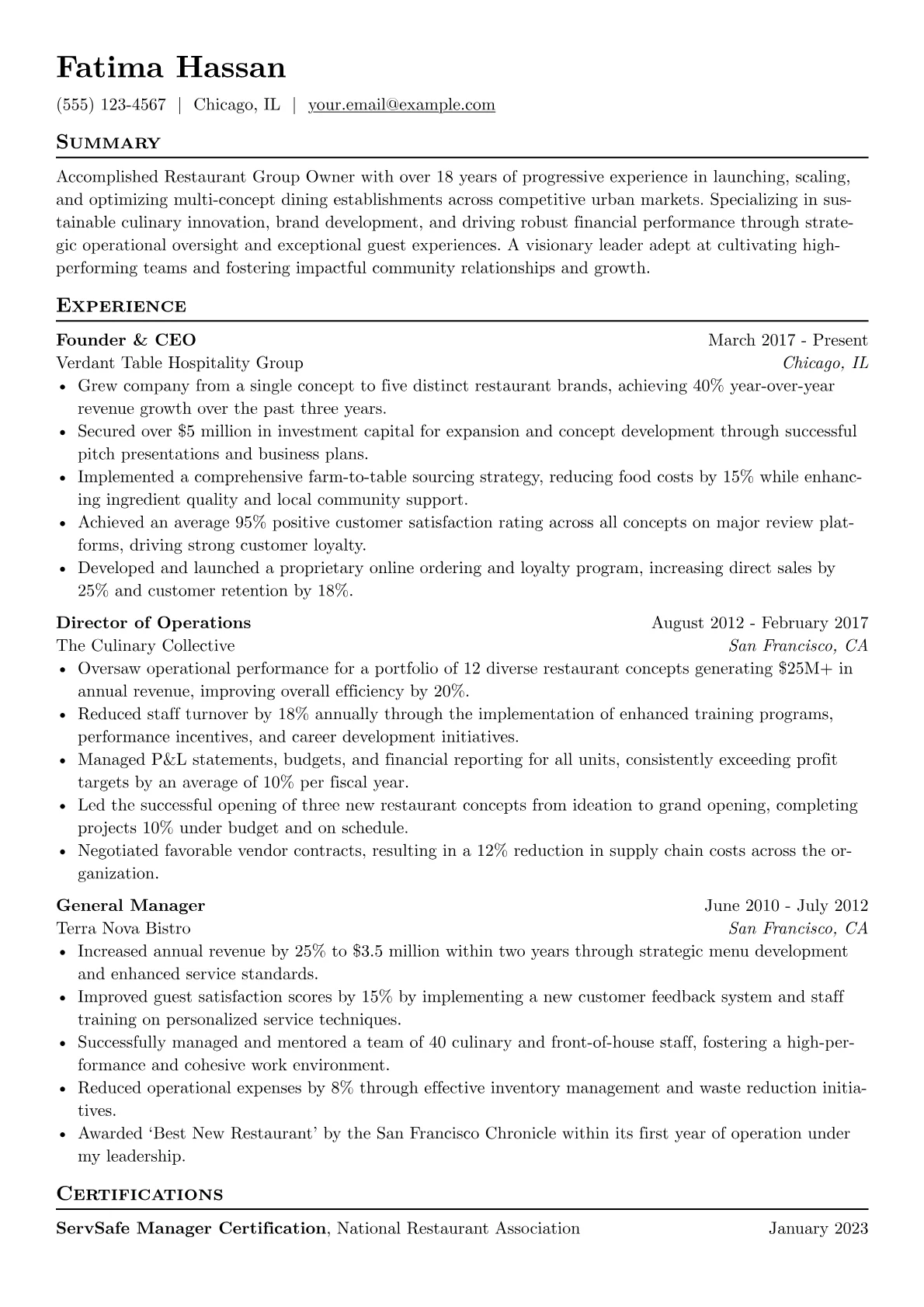 Restaurant Owner version - Page 1