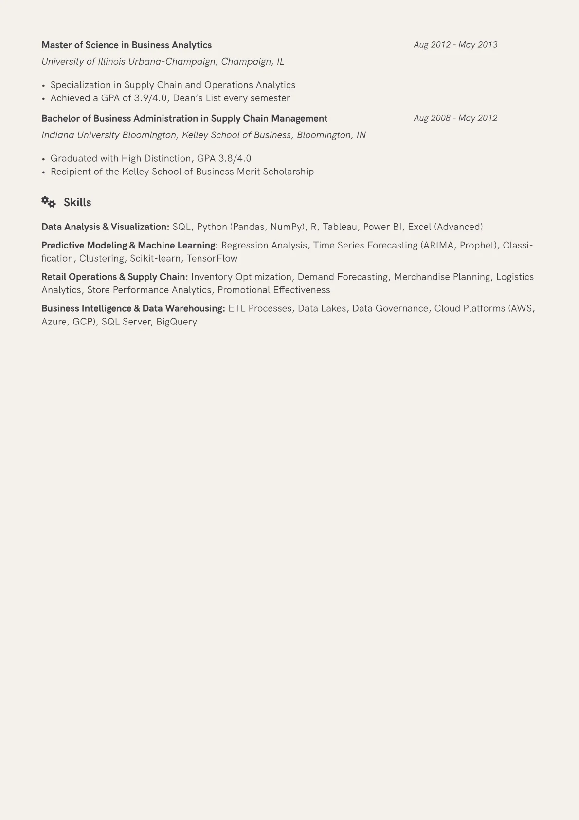 Retail Analytics version - Page 2