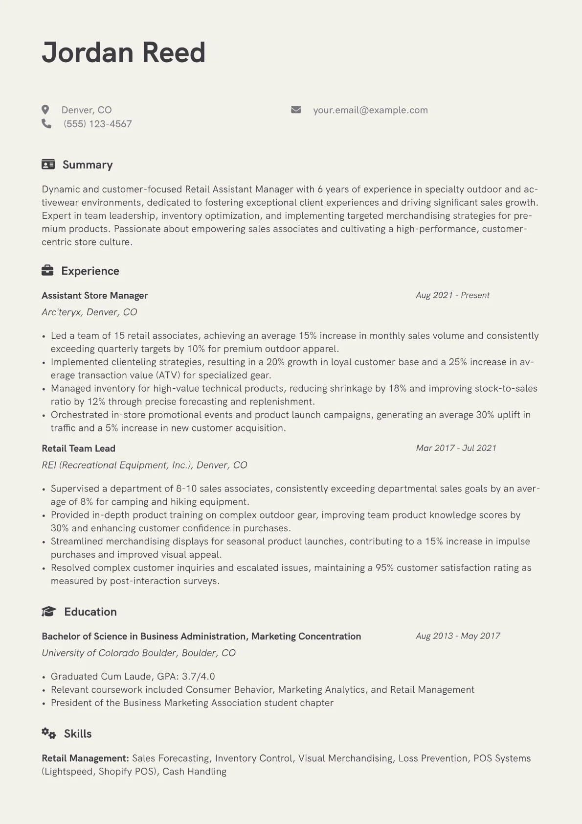 Retail Management version - Page 1