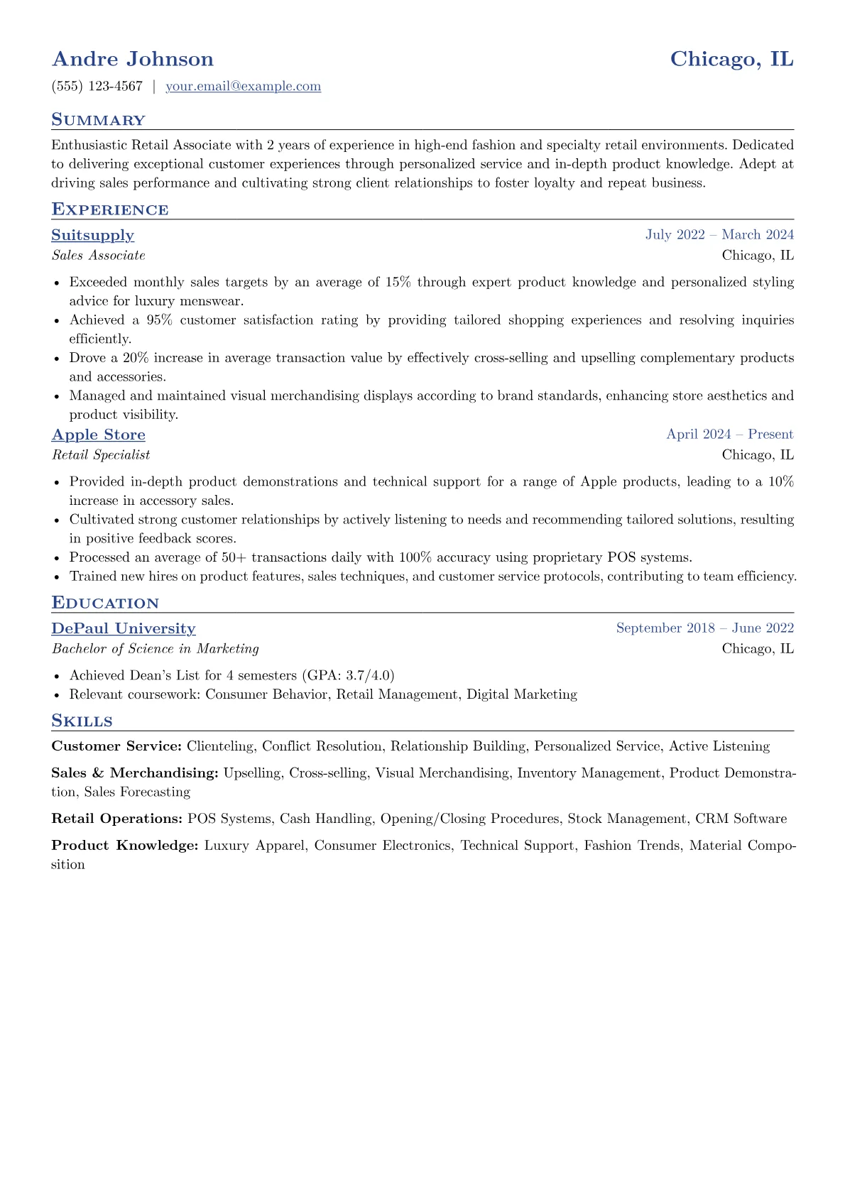 Retail Associate version - Page 1