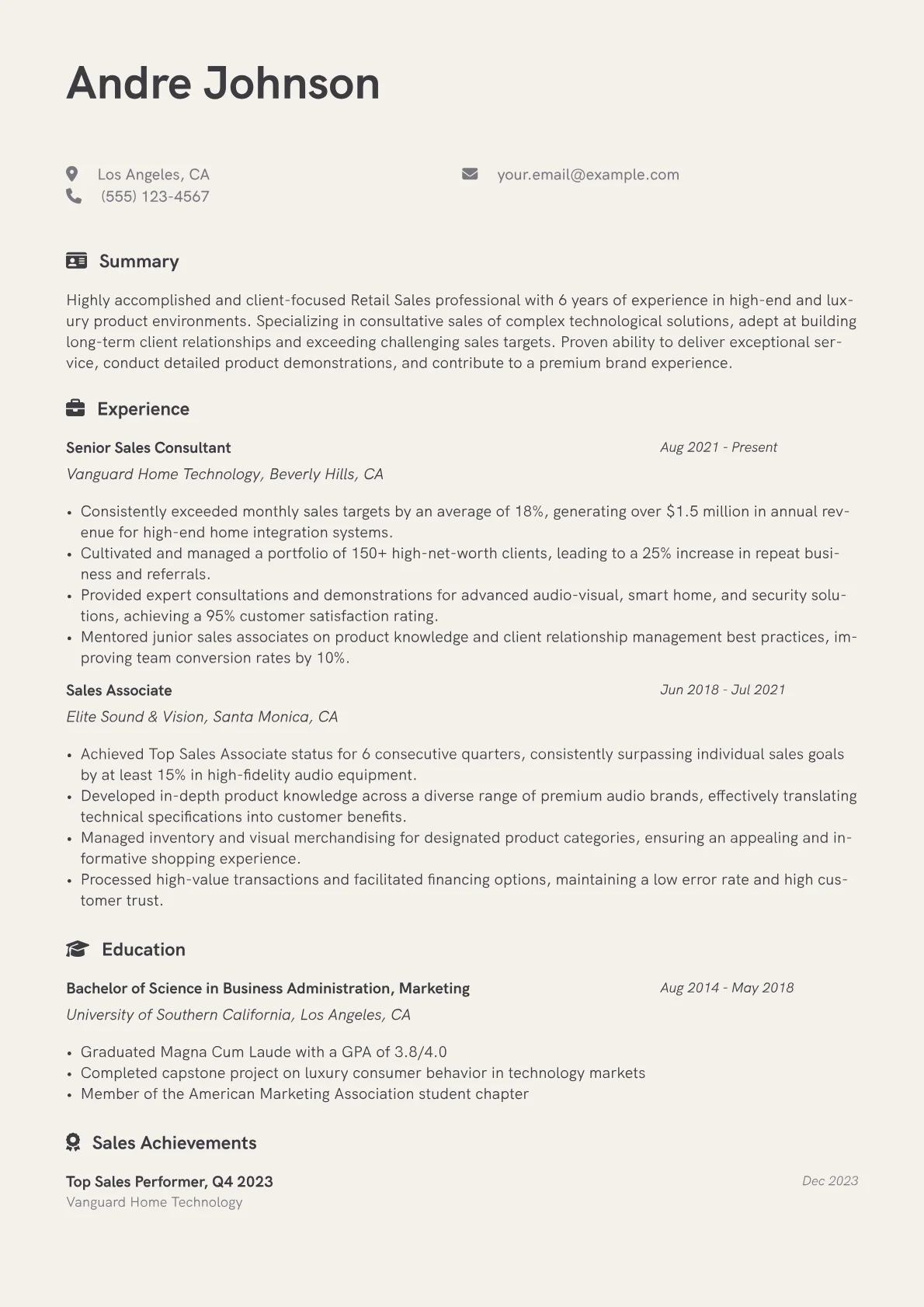 Luxury Electronics Sales version - Page 1