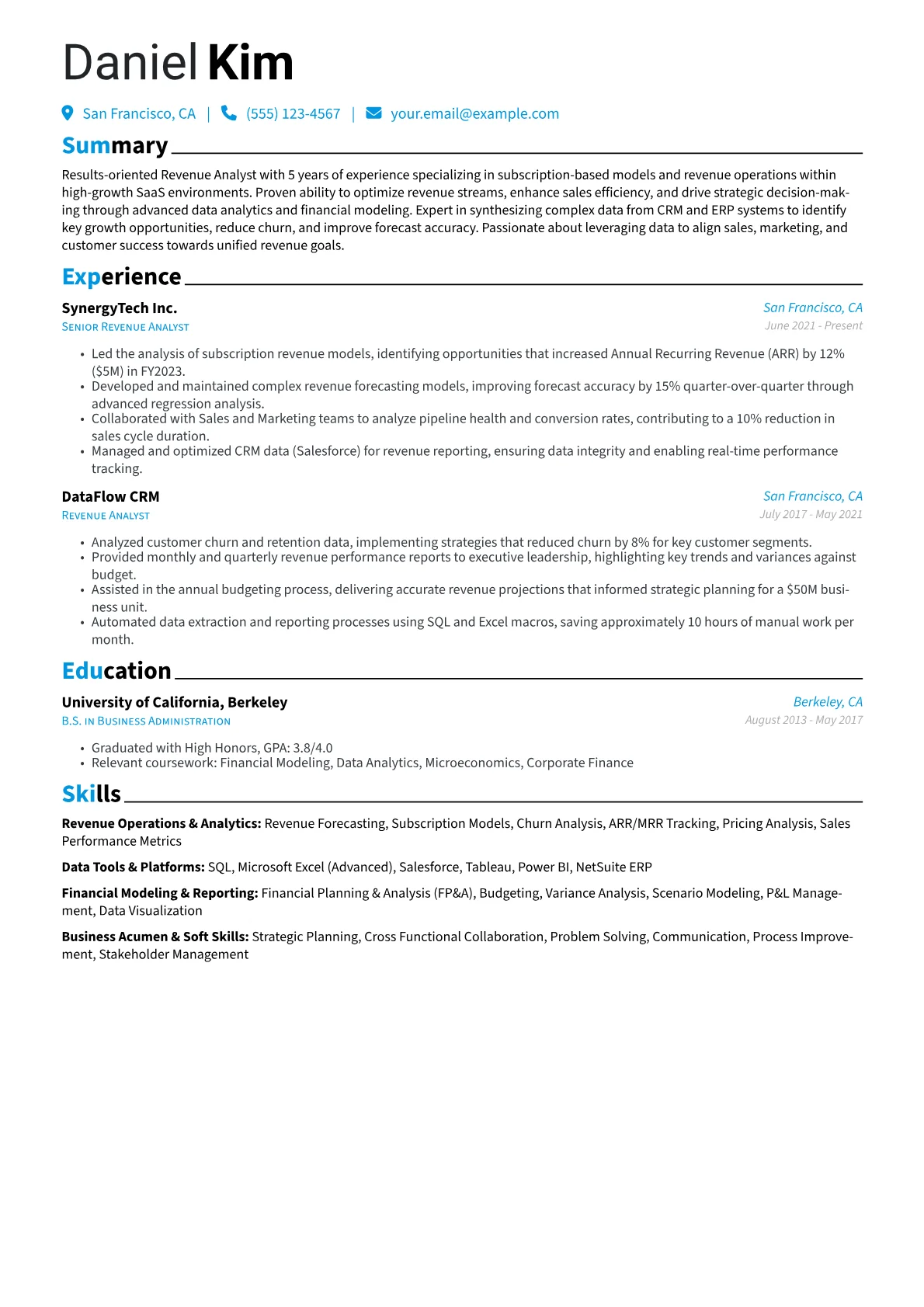 SaaS Revenue Operations version - Page 1