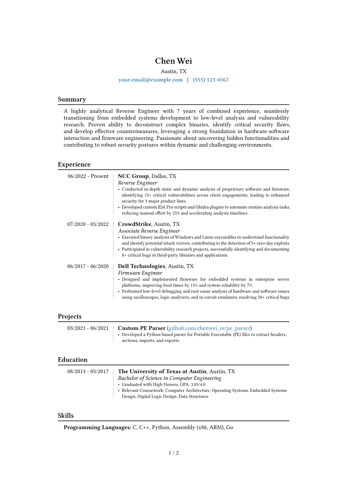 Career changer version - Page 1